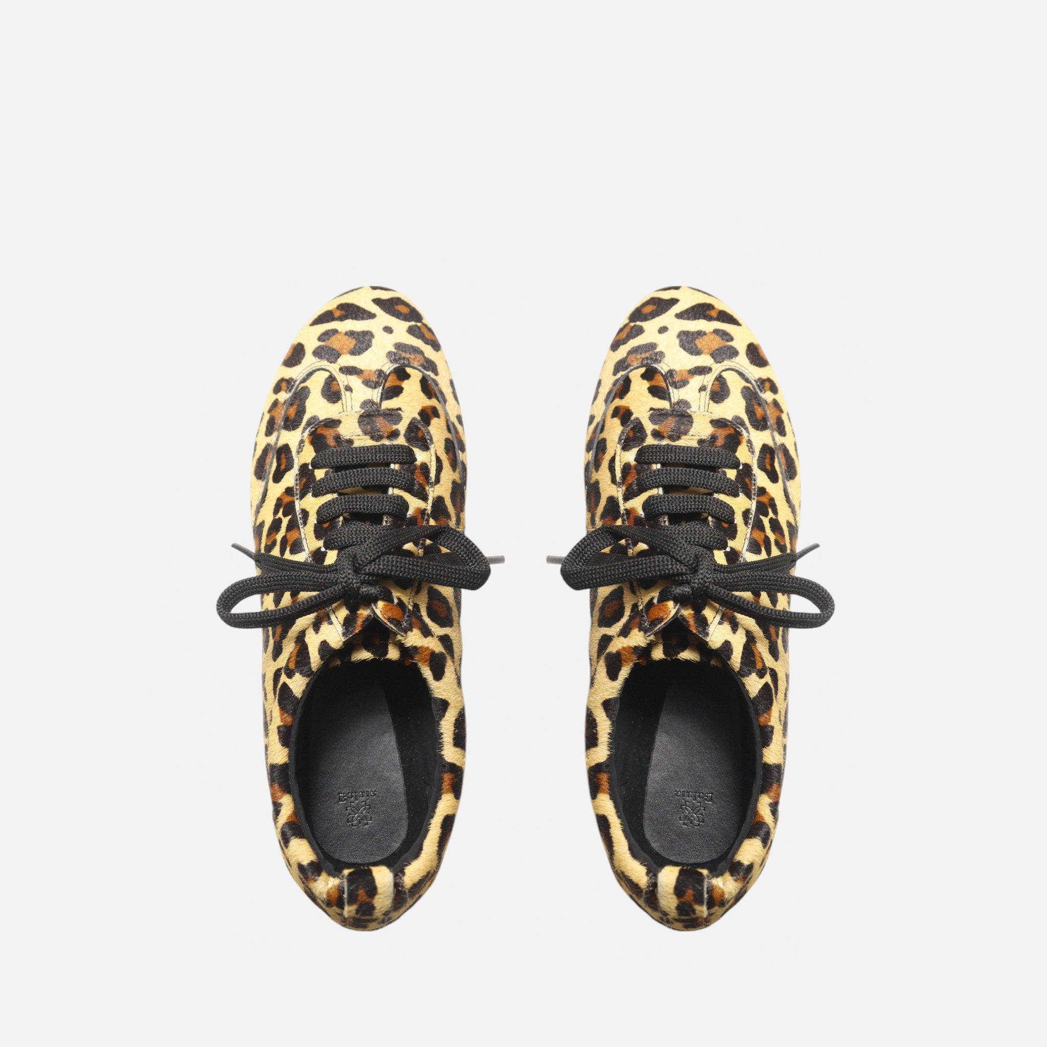 Tênis Oxford em Couro Animal Print
