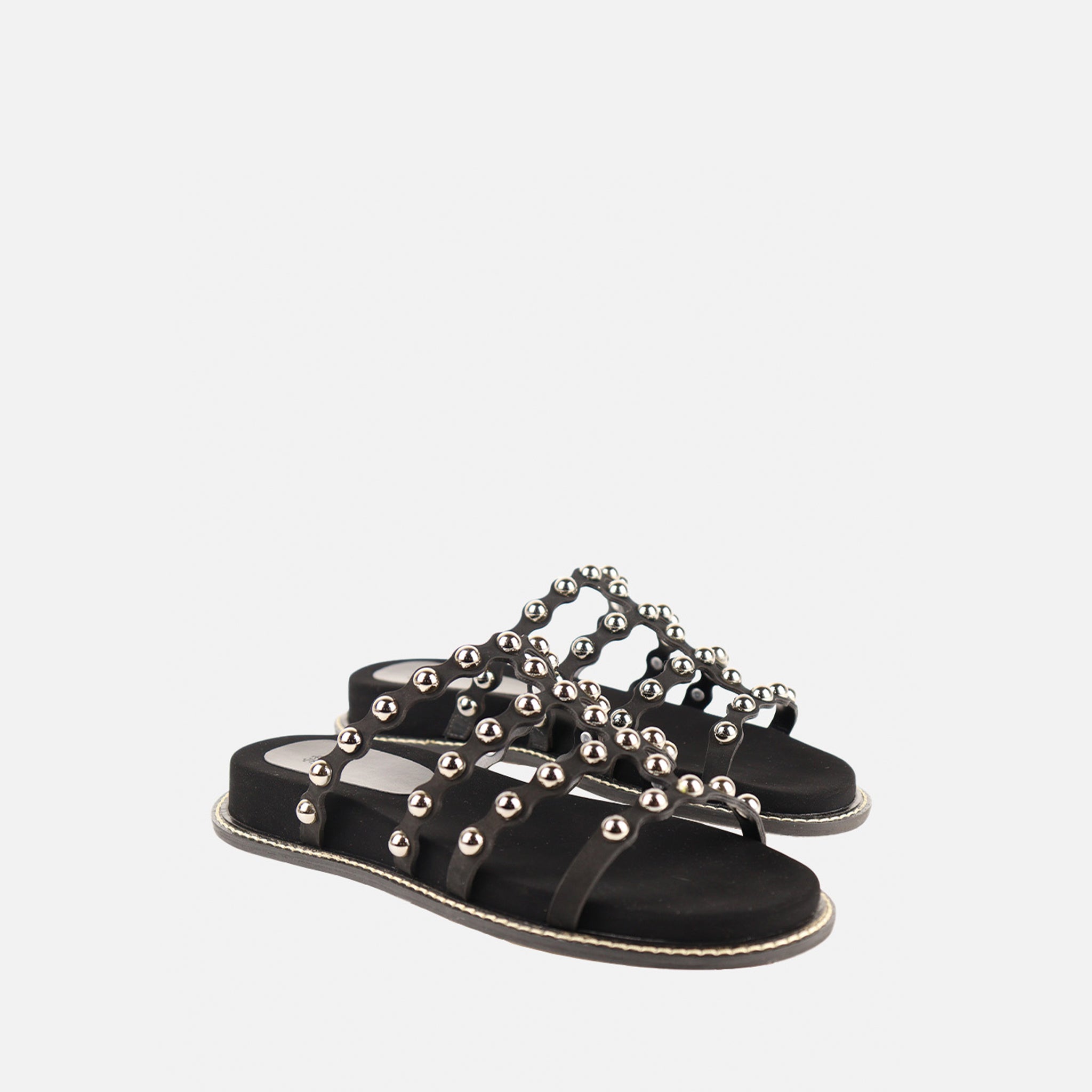 Papete com aplicação em Couro Nobuck Preto