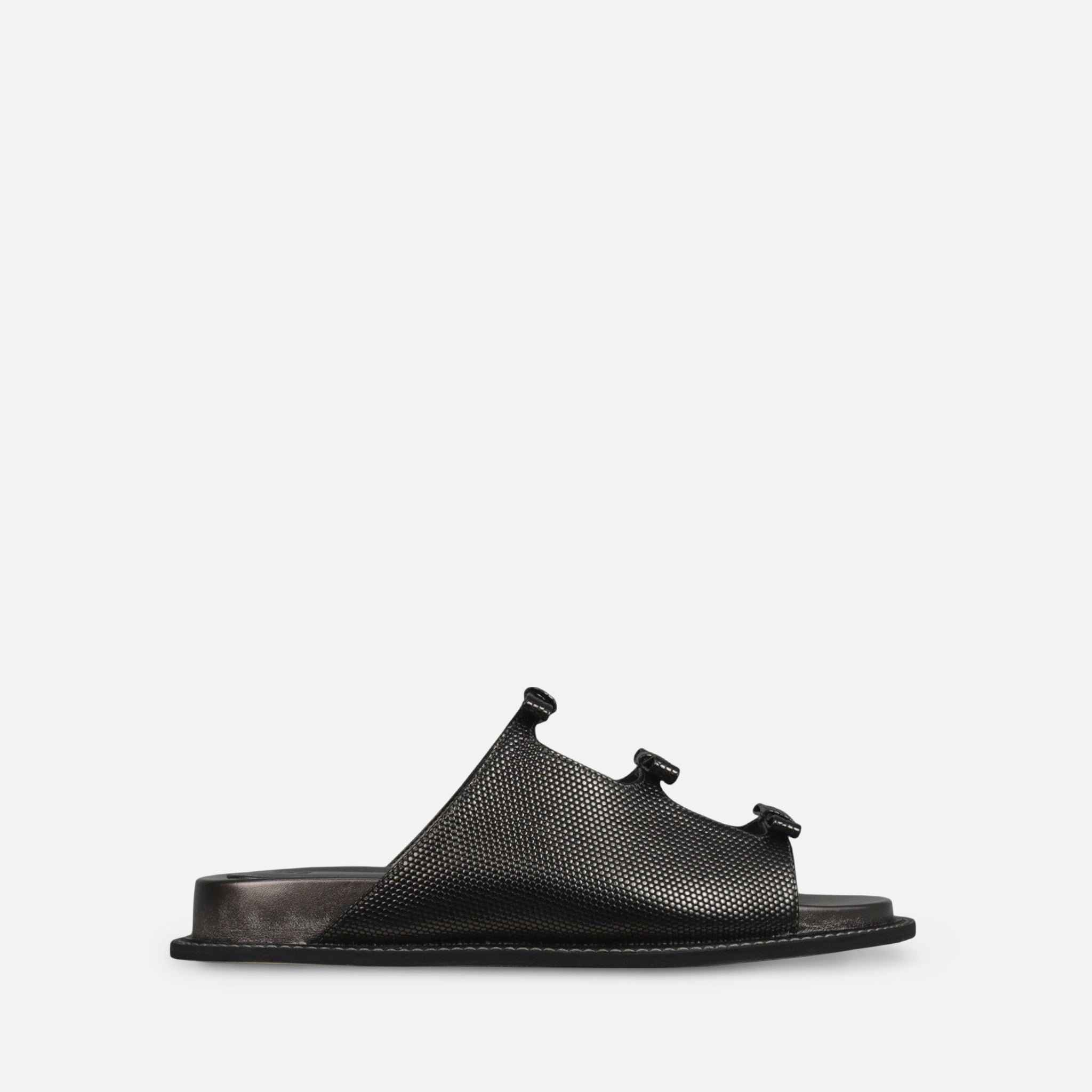 Papete Laços em Couro Texturizado Ônix