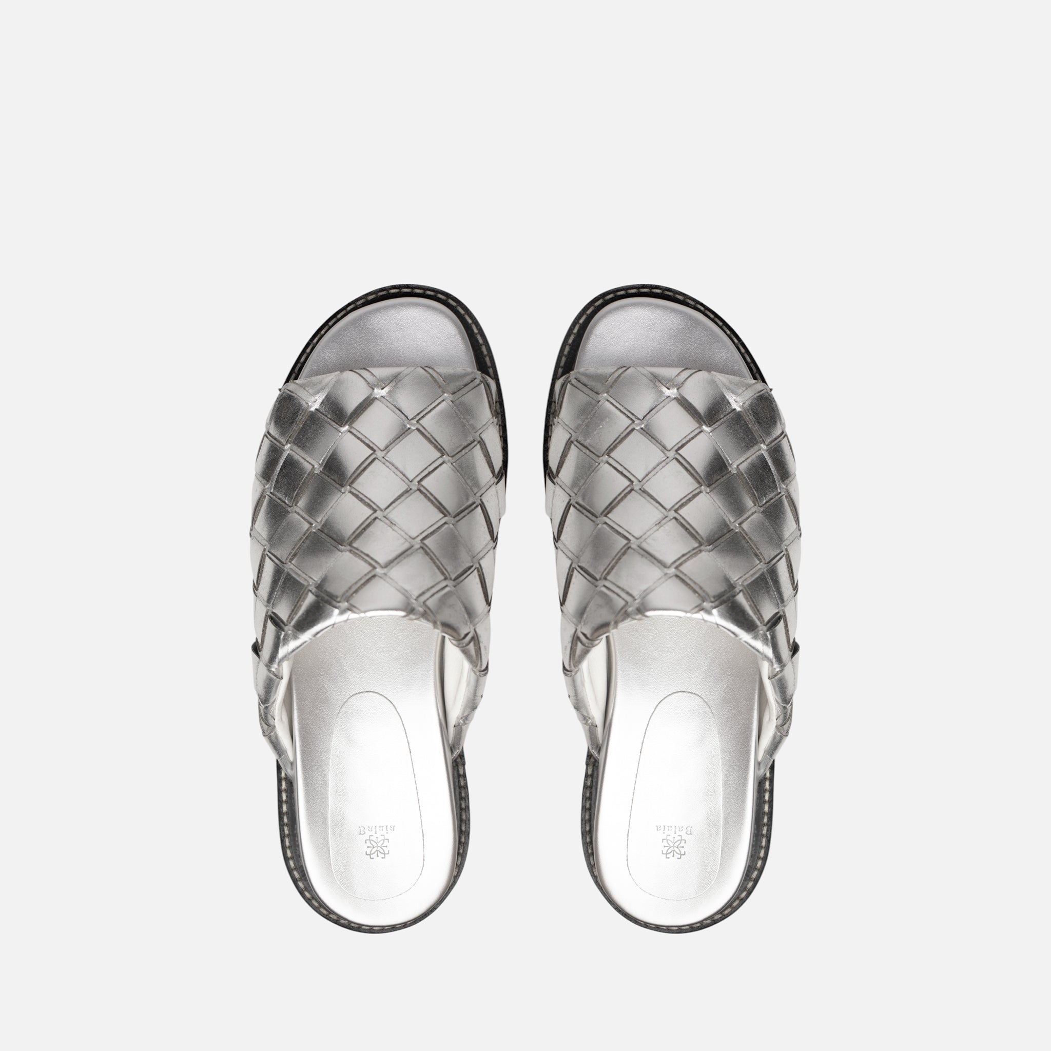 Papete Tressê em Couro Prata