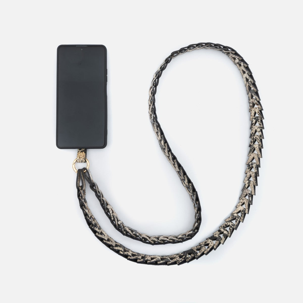 Phone Strap em Couro Snake