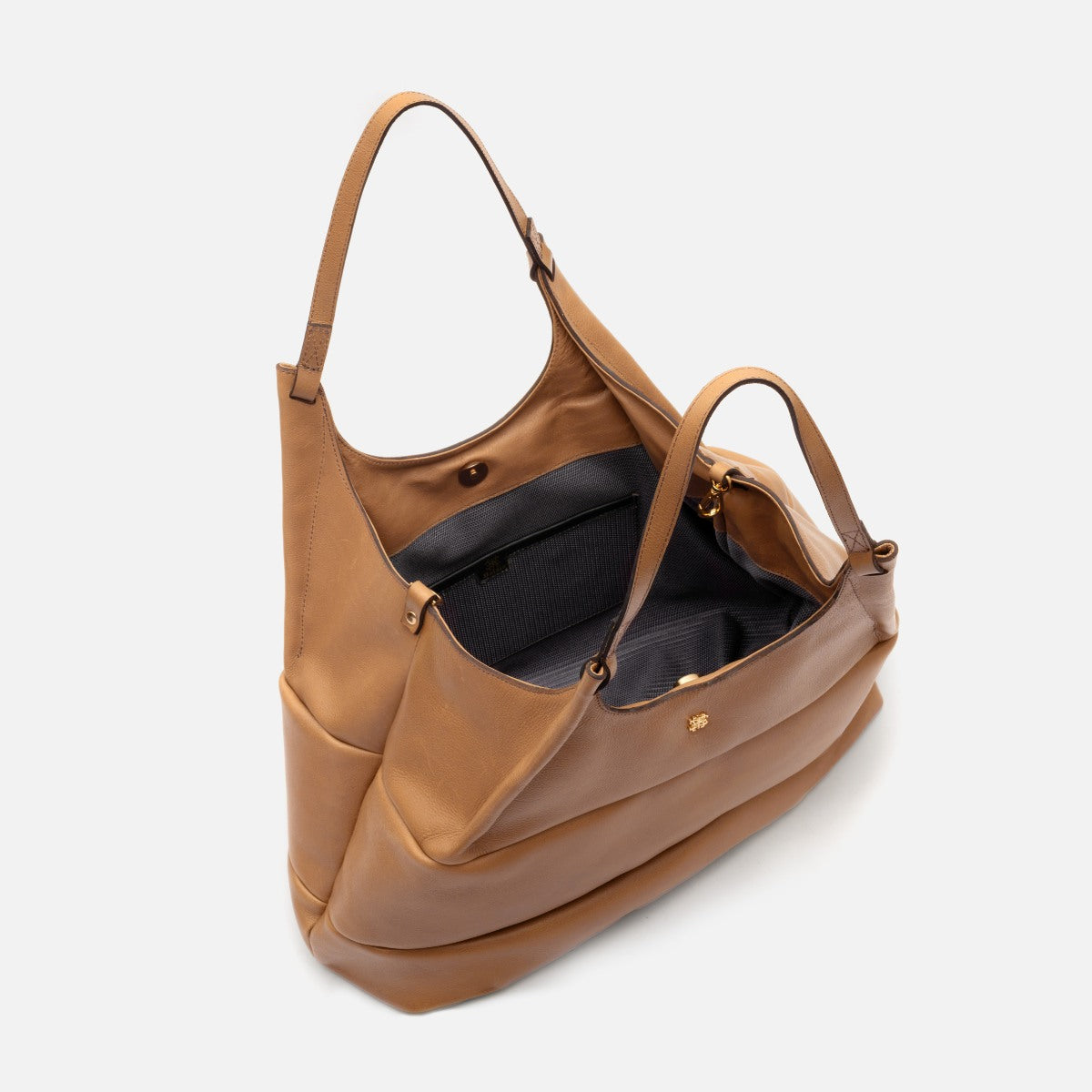 Bolsa Clara Tote em Couro Carmel