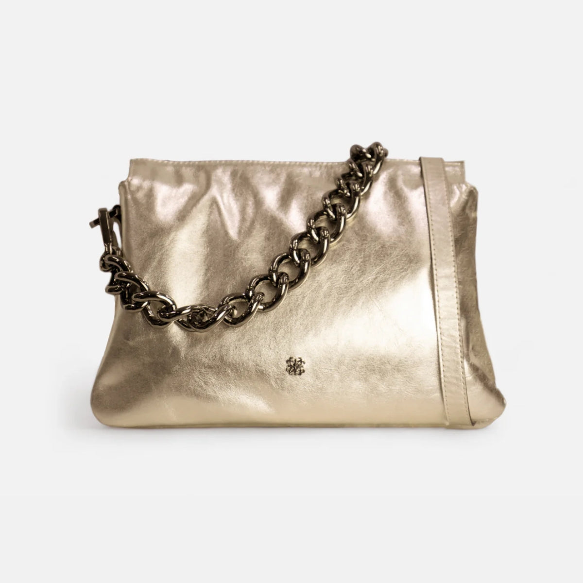 Bolsa Giulia em Couro Ouro Light
