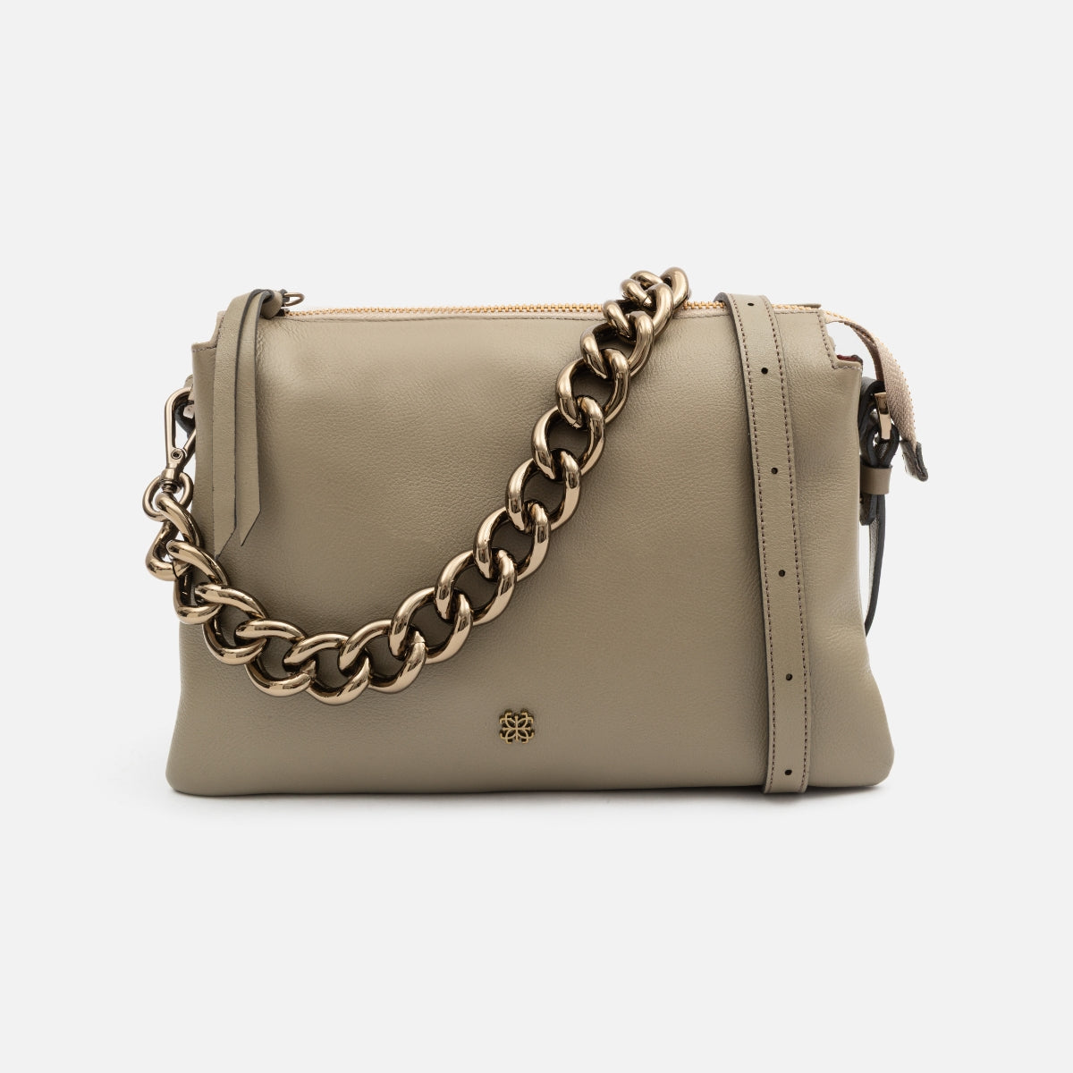 Bolsa Giulia em Couro Khaki