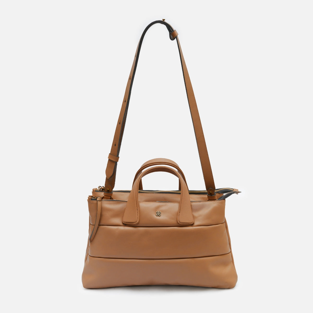 Bolsa Tote Mika M em Couro Cognac