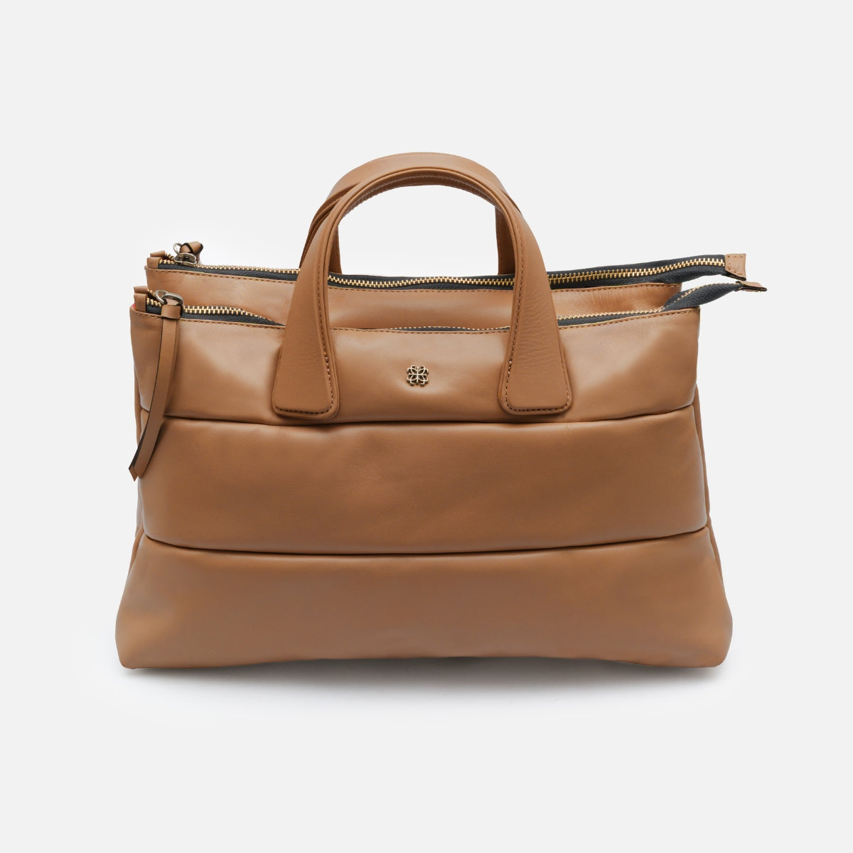 Bolsa Tote Mika M em Couro Cognac