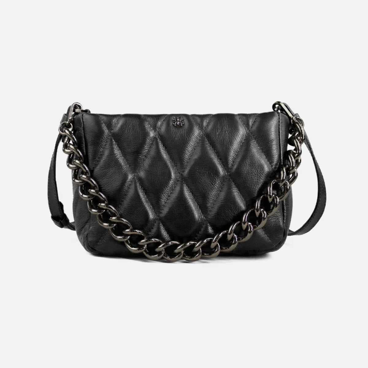 Bolsa Helô P em Couro Preto