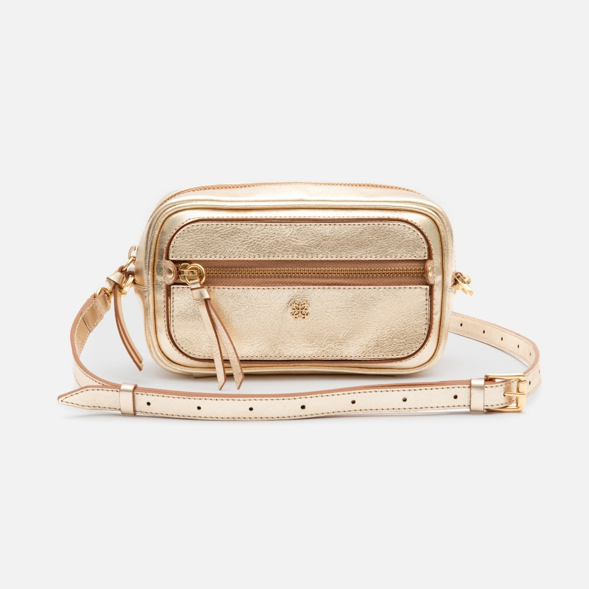 Pochete New Due em Couro Ouro Light