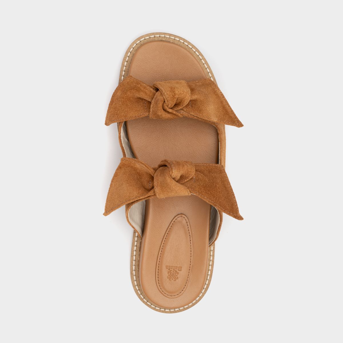 Papete Maxi Laços em Camurça Carmel