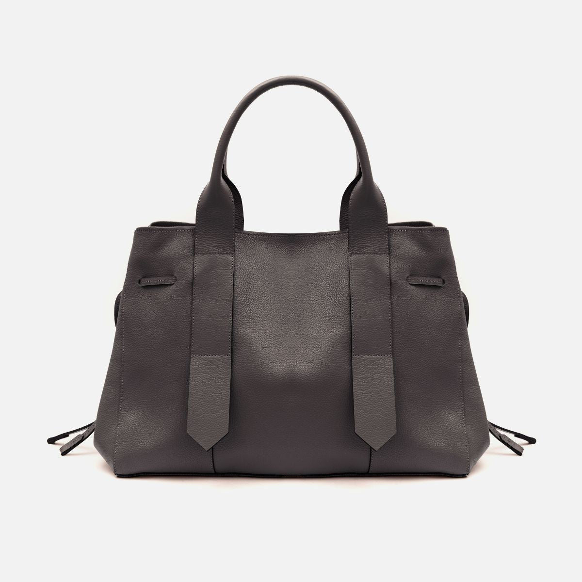 Bolsa Bianca com forro em Couro Grafite