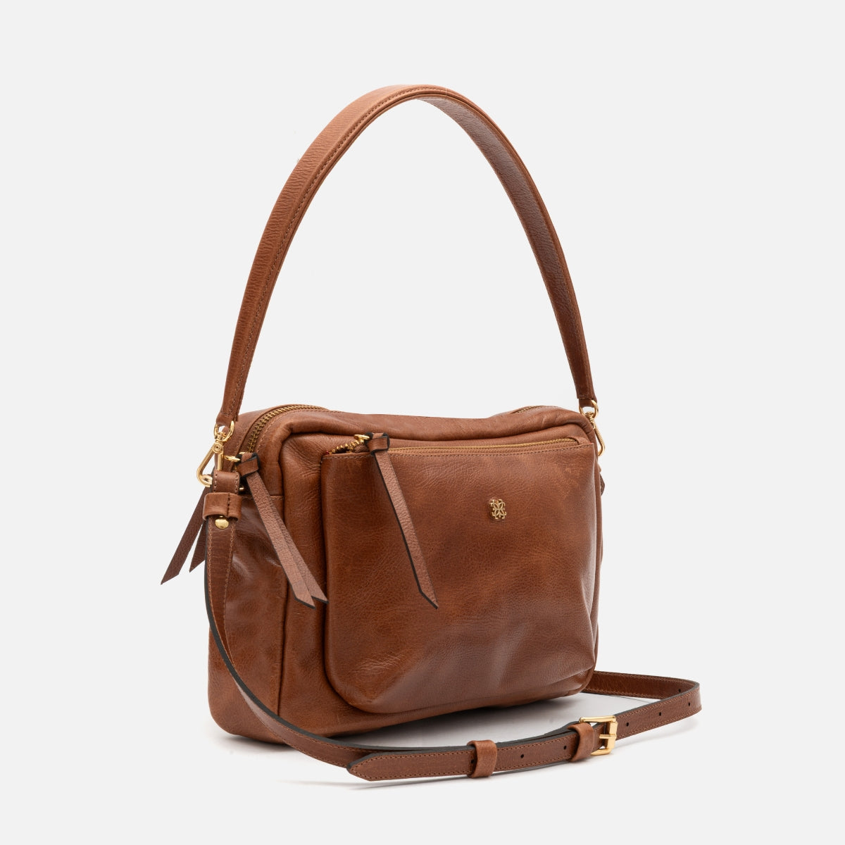 Bolsa Mira em Couro Carmel