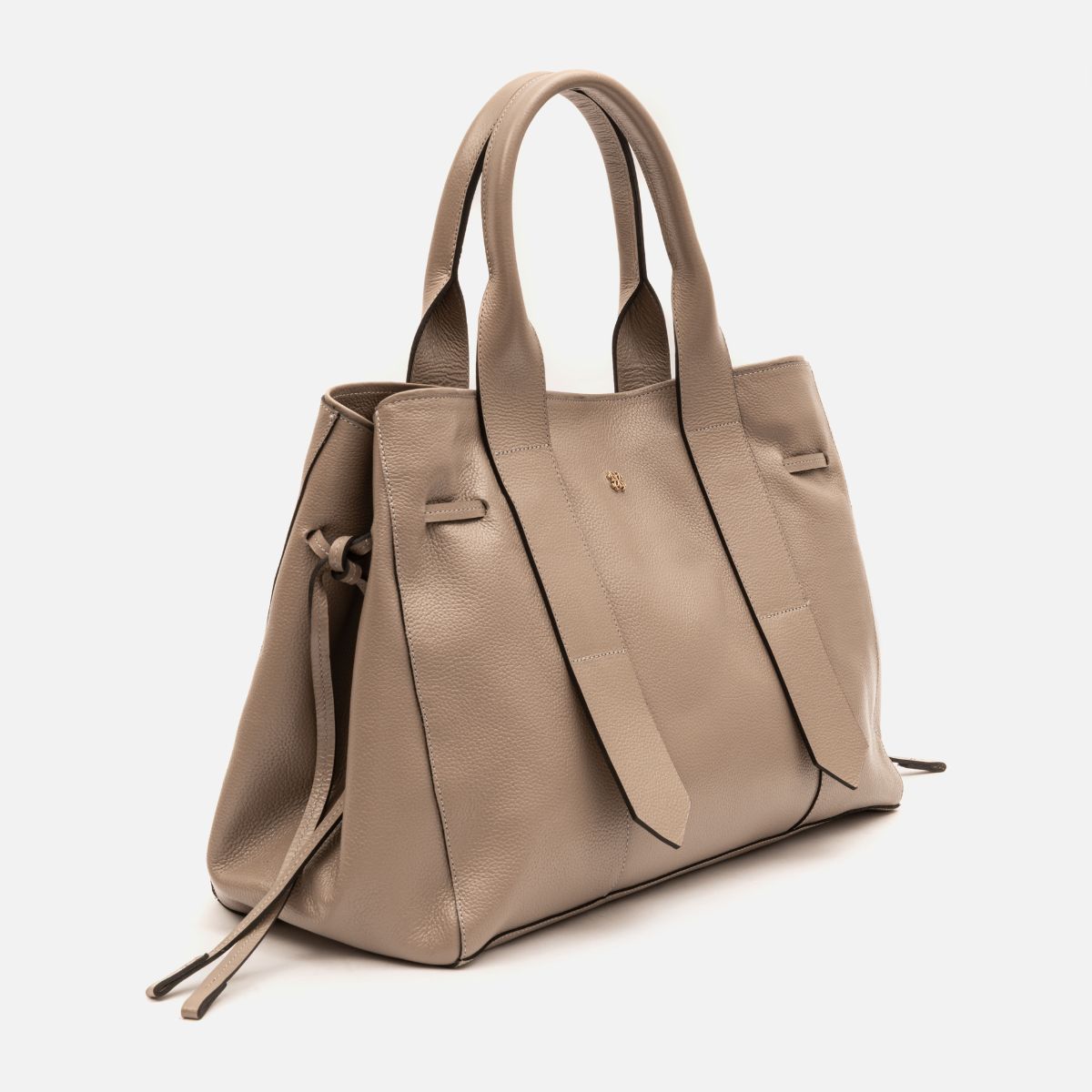 Bolsa Bianca com forro em Couro Grigio