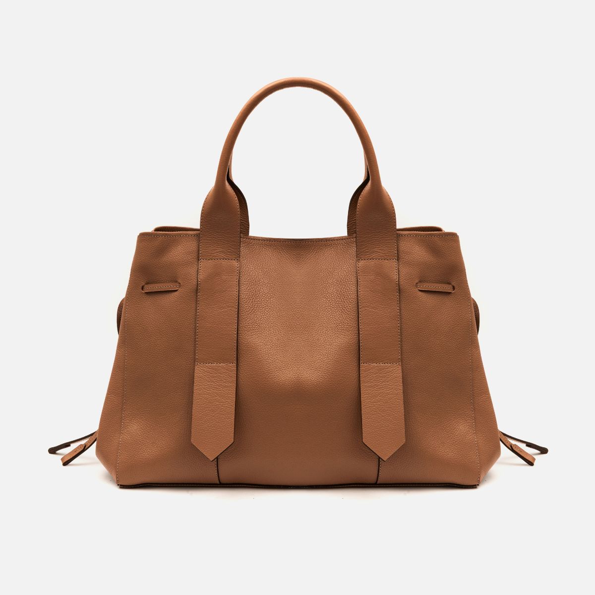 Bolsa Bianca com forro em Couro Carmel