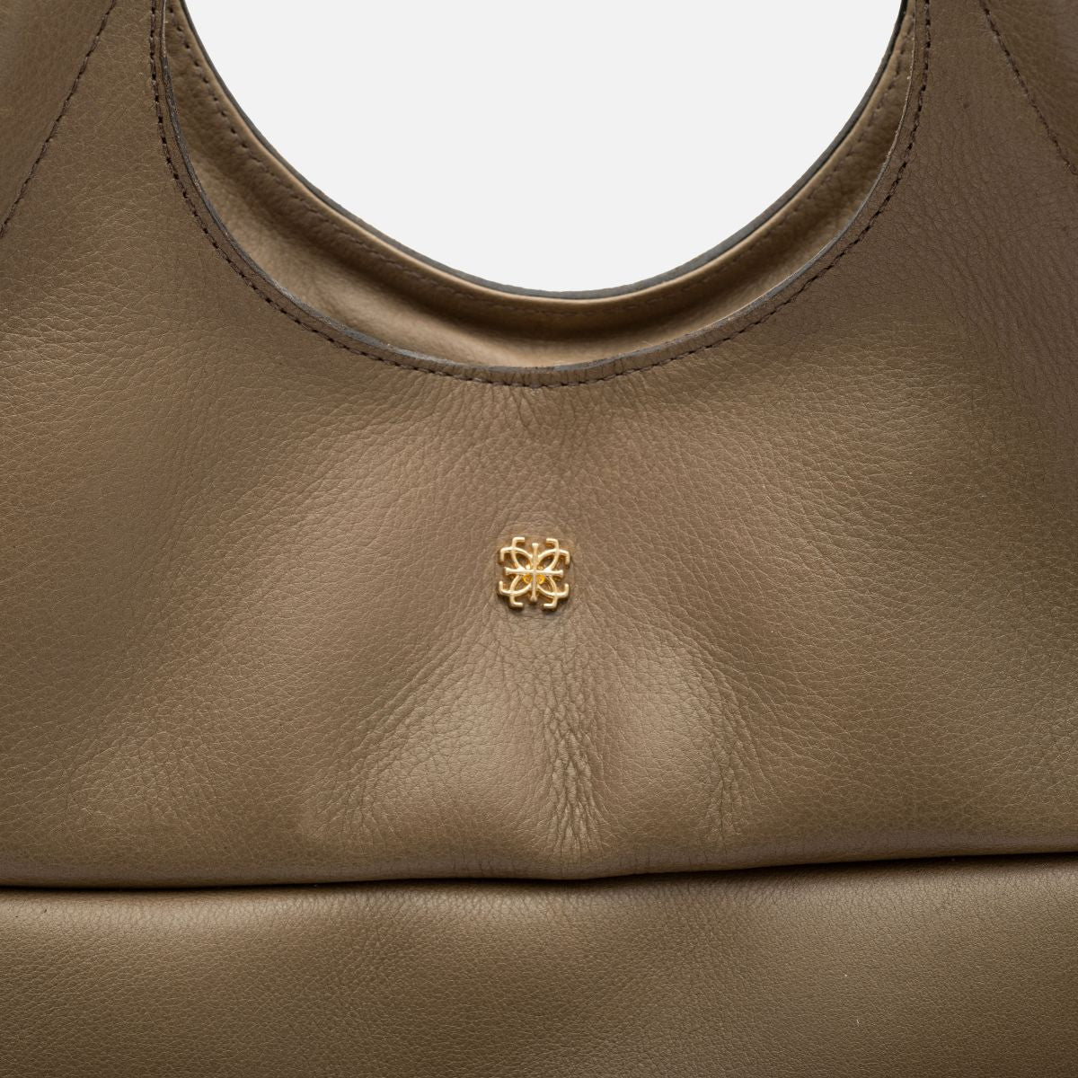 Bolsa Clara Tote em Couro Khaki