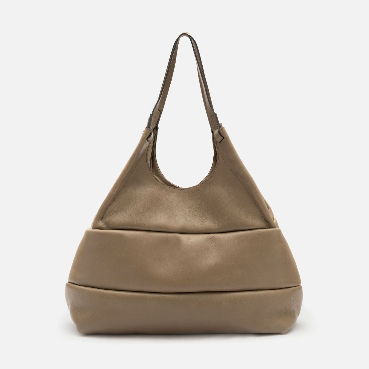 Bolsa Clara Tote em Couro Khaki