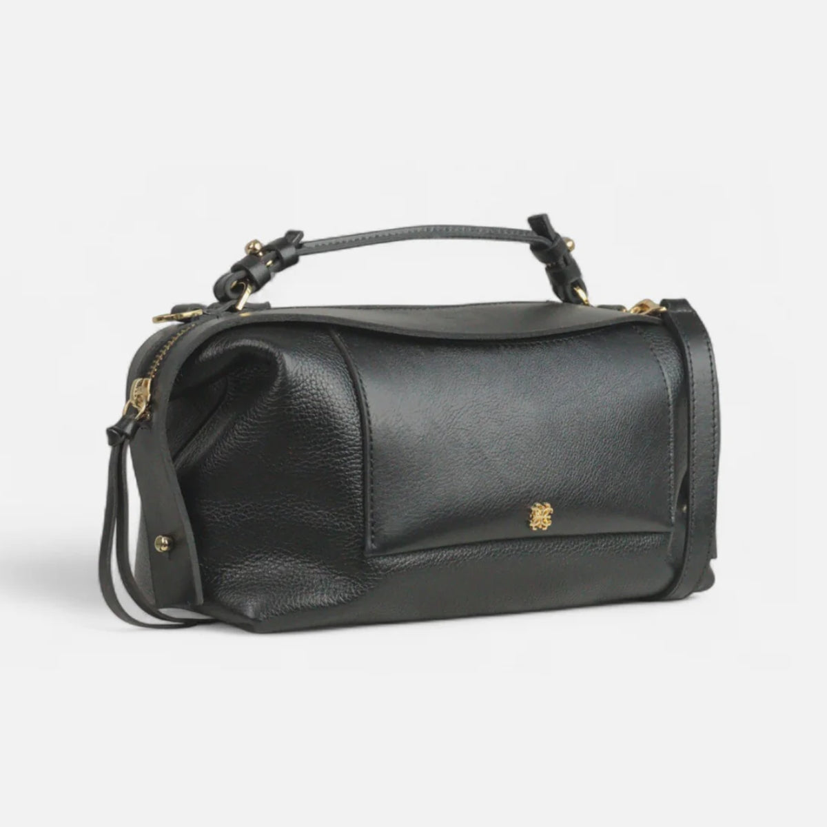 Bolsa Sil M em Couro Preto