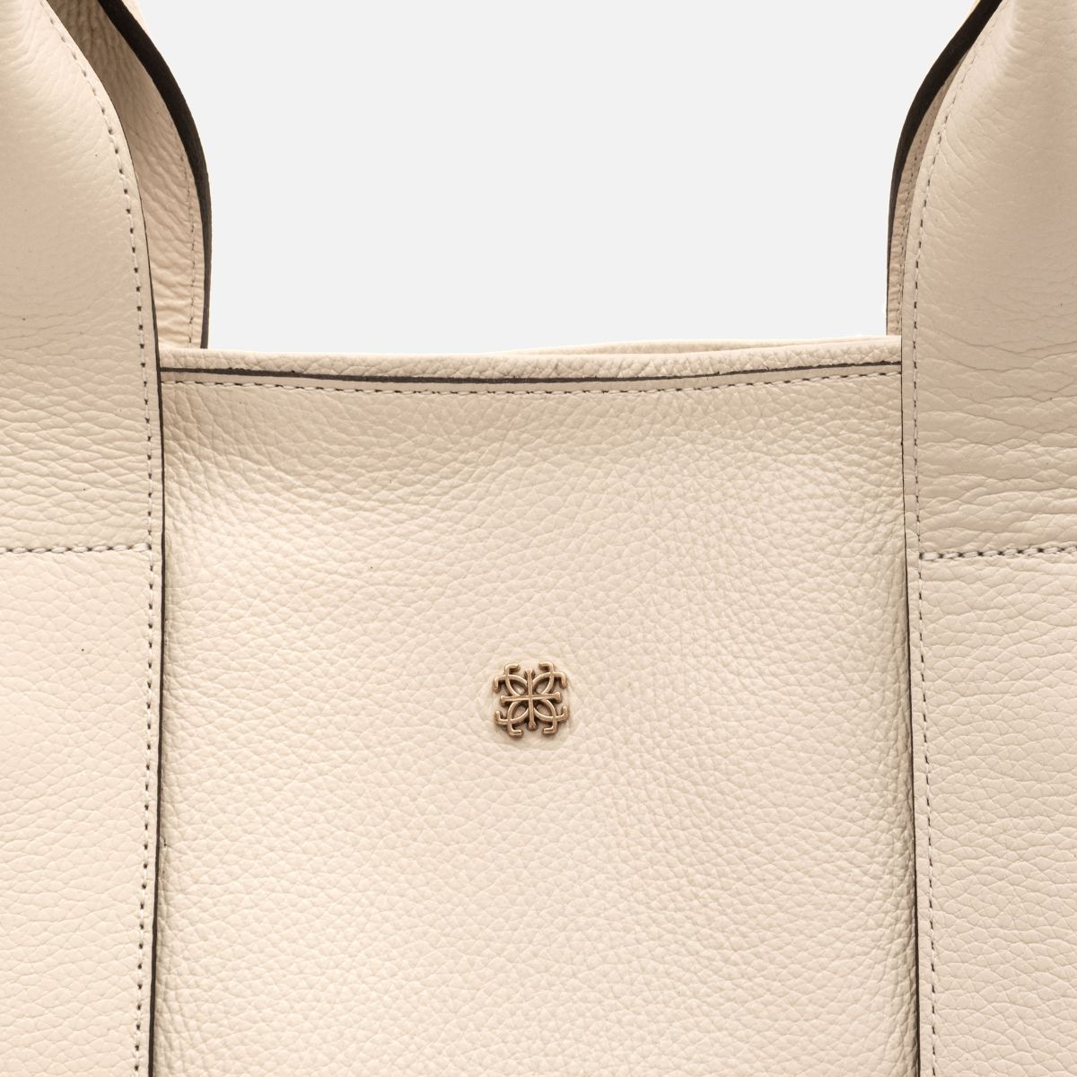 Bolsa Bianca com forro em Couro Off White