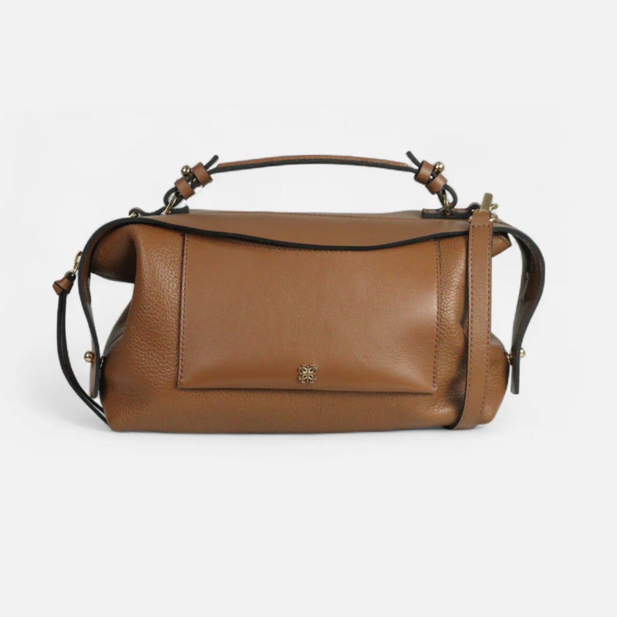 Bolsa Sil M em Couro Carmel