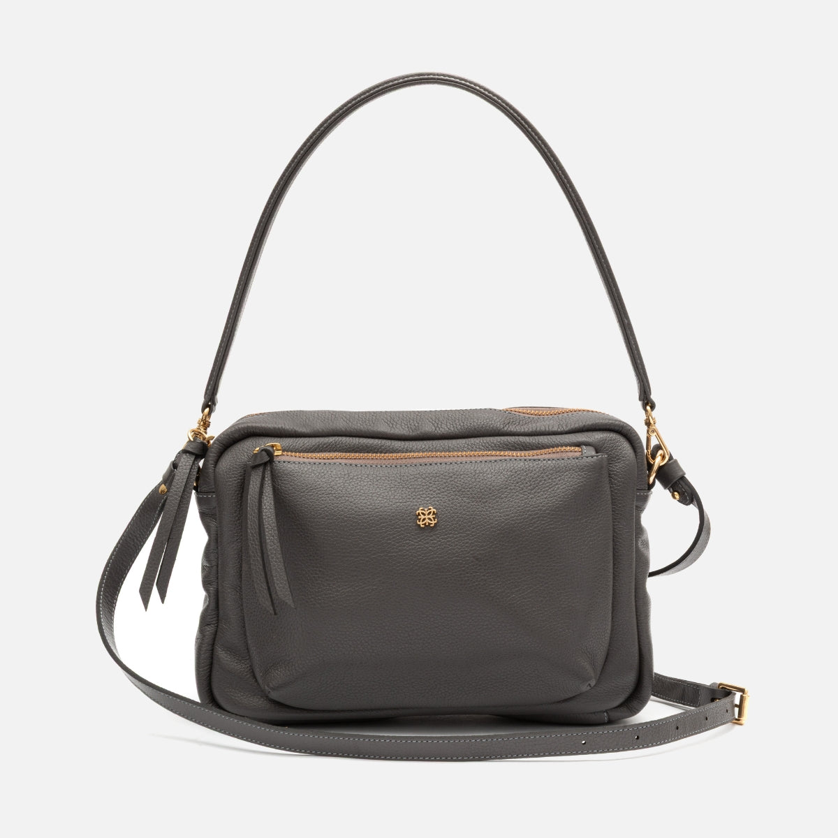 Bolsa Mira em Couro Grafite