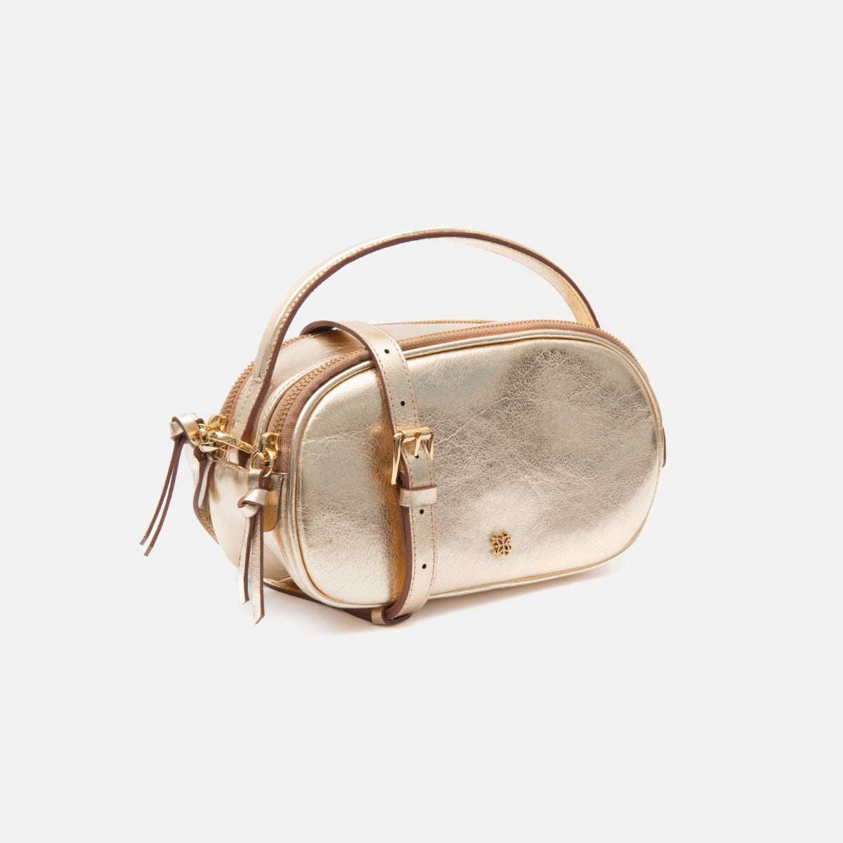 Bolsa Lívia em Couro Ouro Light