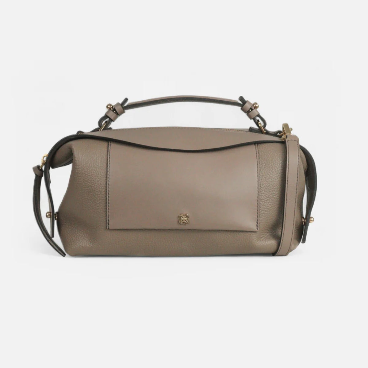 Bolsa Sil M em Couro Grigio