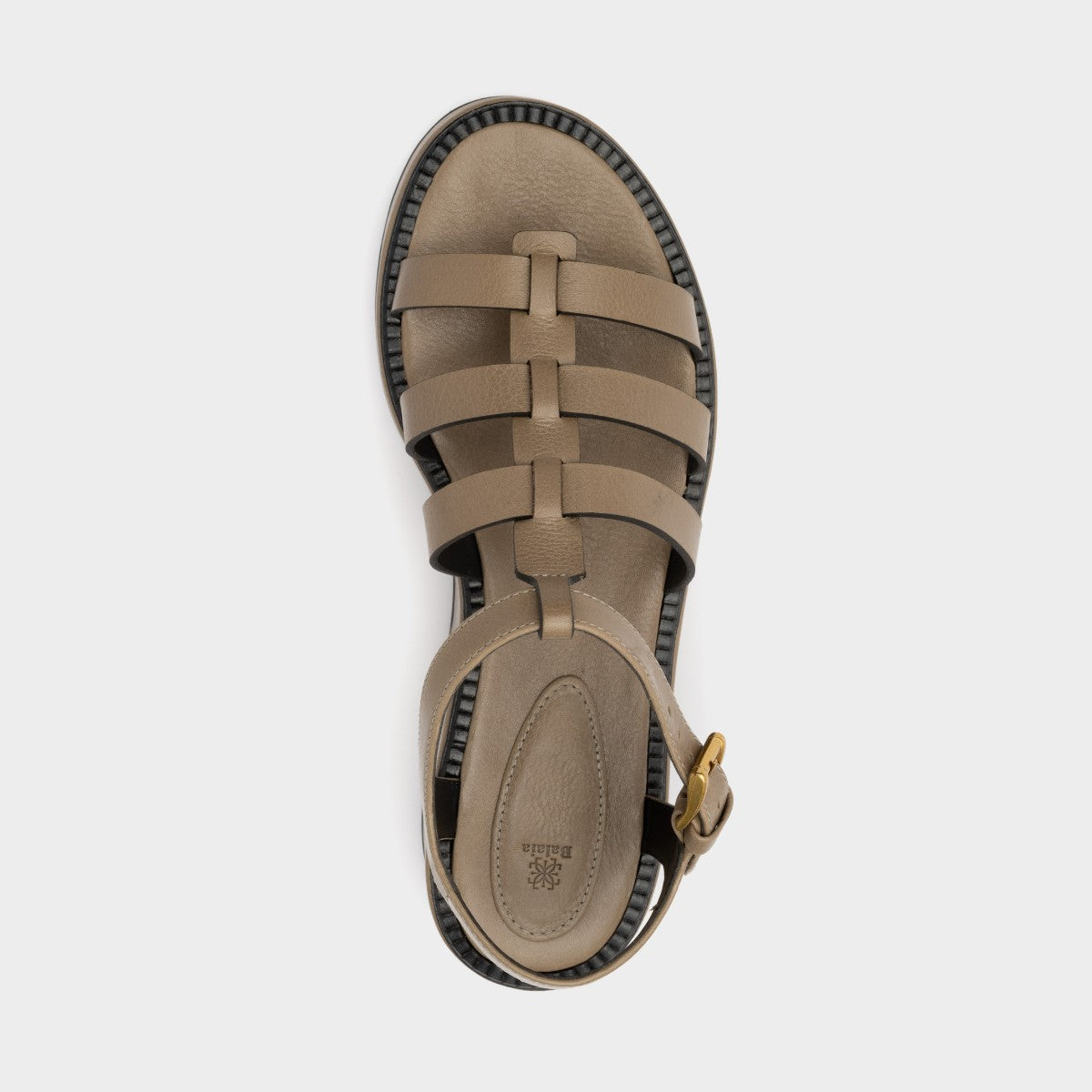 Flatform Fisherman em Couro Khaki