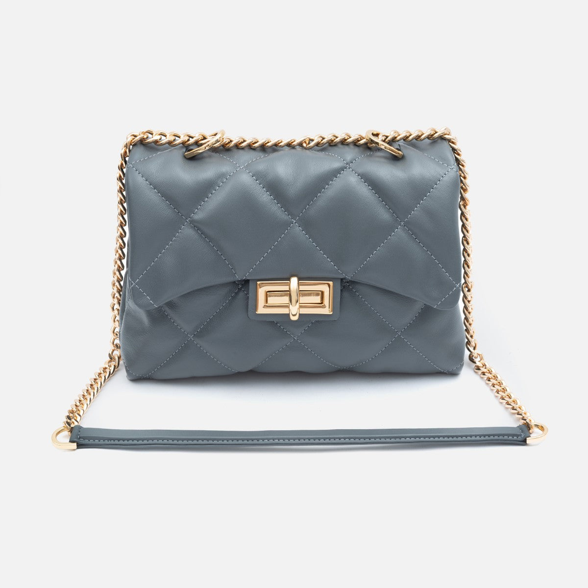 Bolsa Iza em Couro Grafite