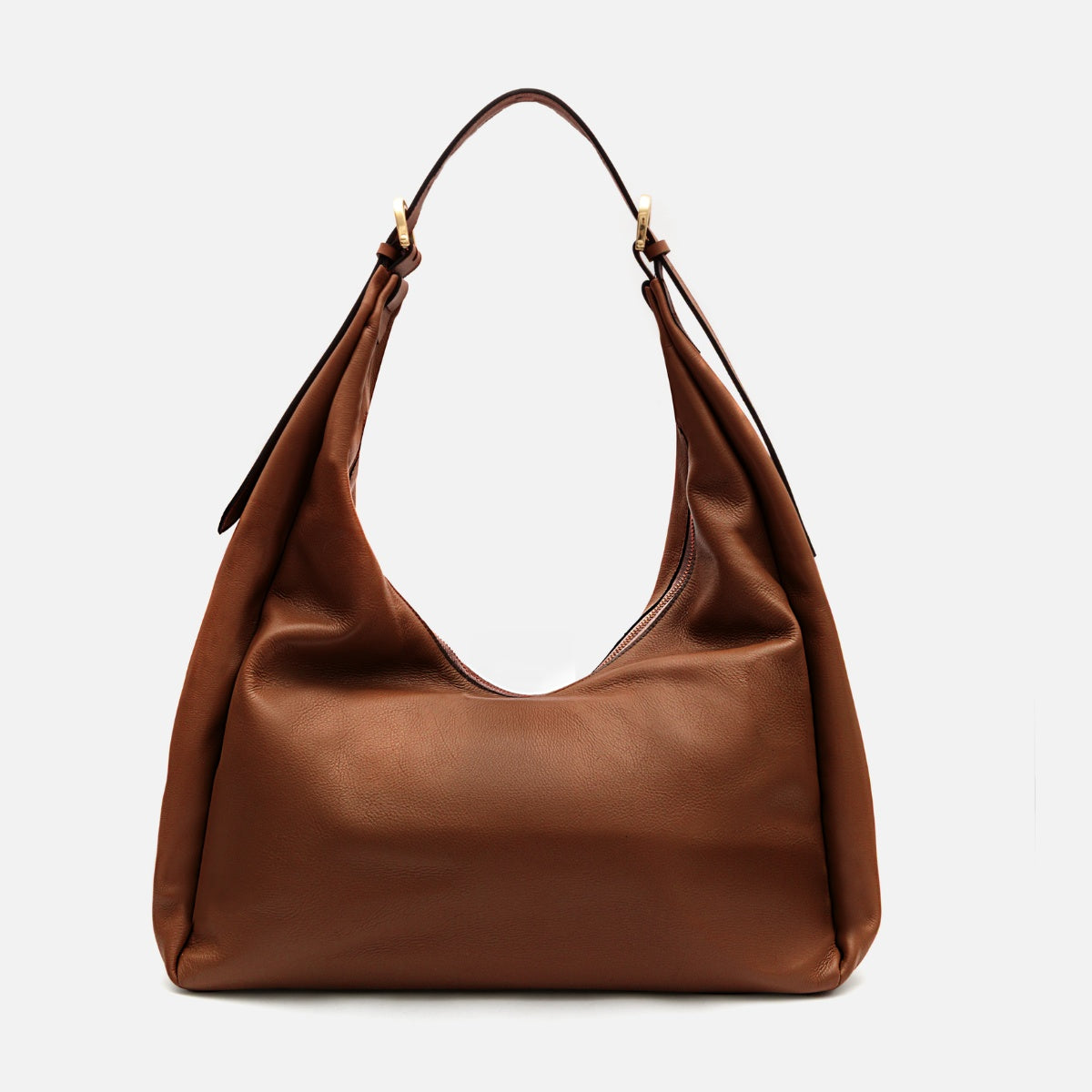 Bolsa Cleo Hobo em Couro Carmel