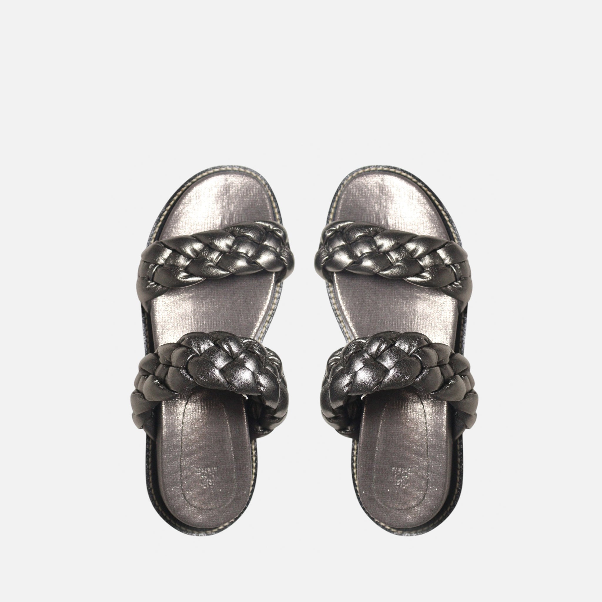 Birken Tranças Pillow em Couro Carbono