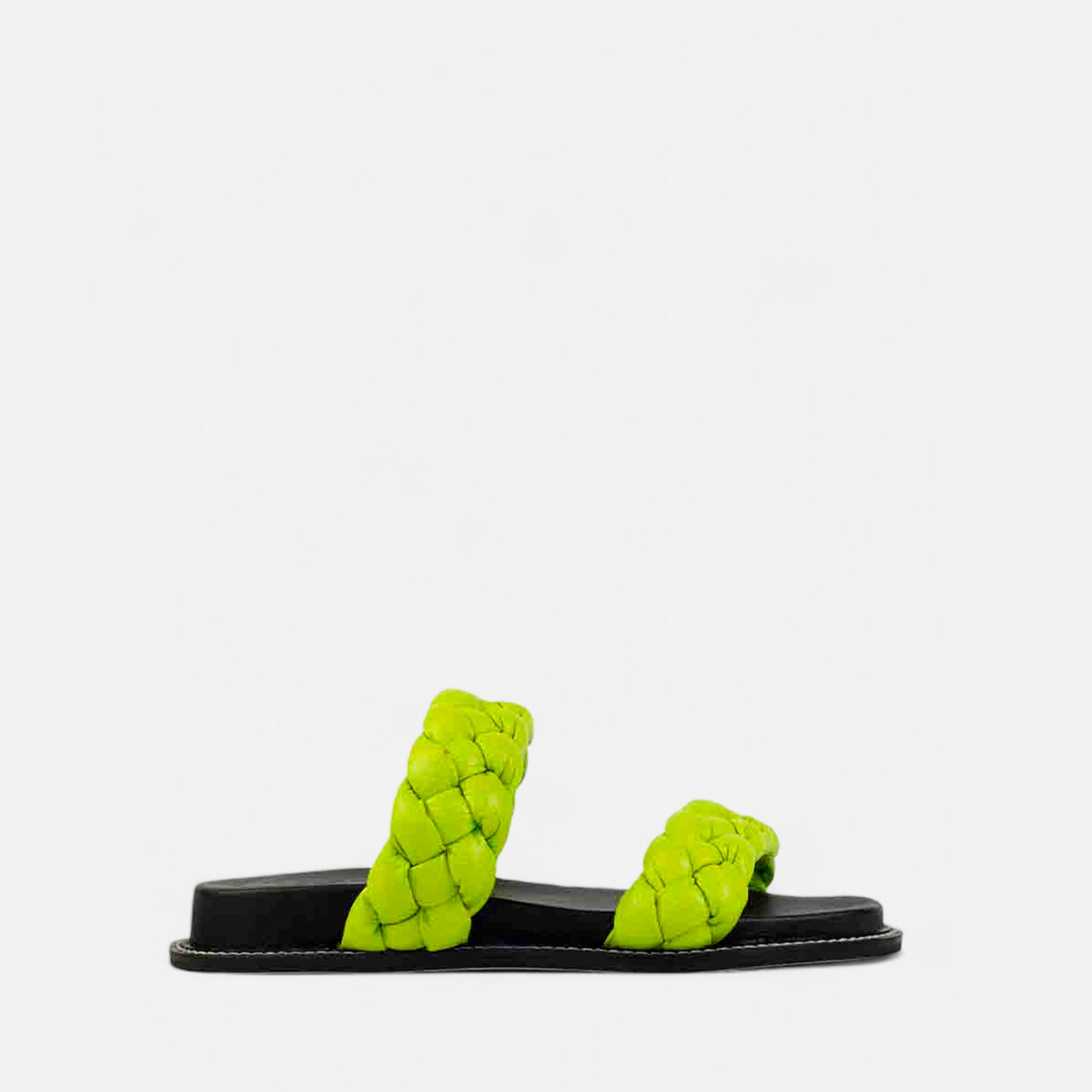 Birken Tranças Pillow em Couro Lima