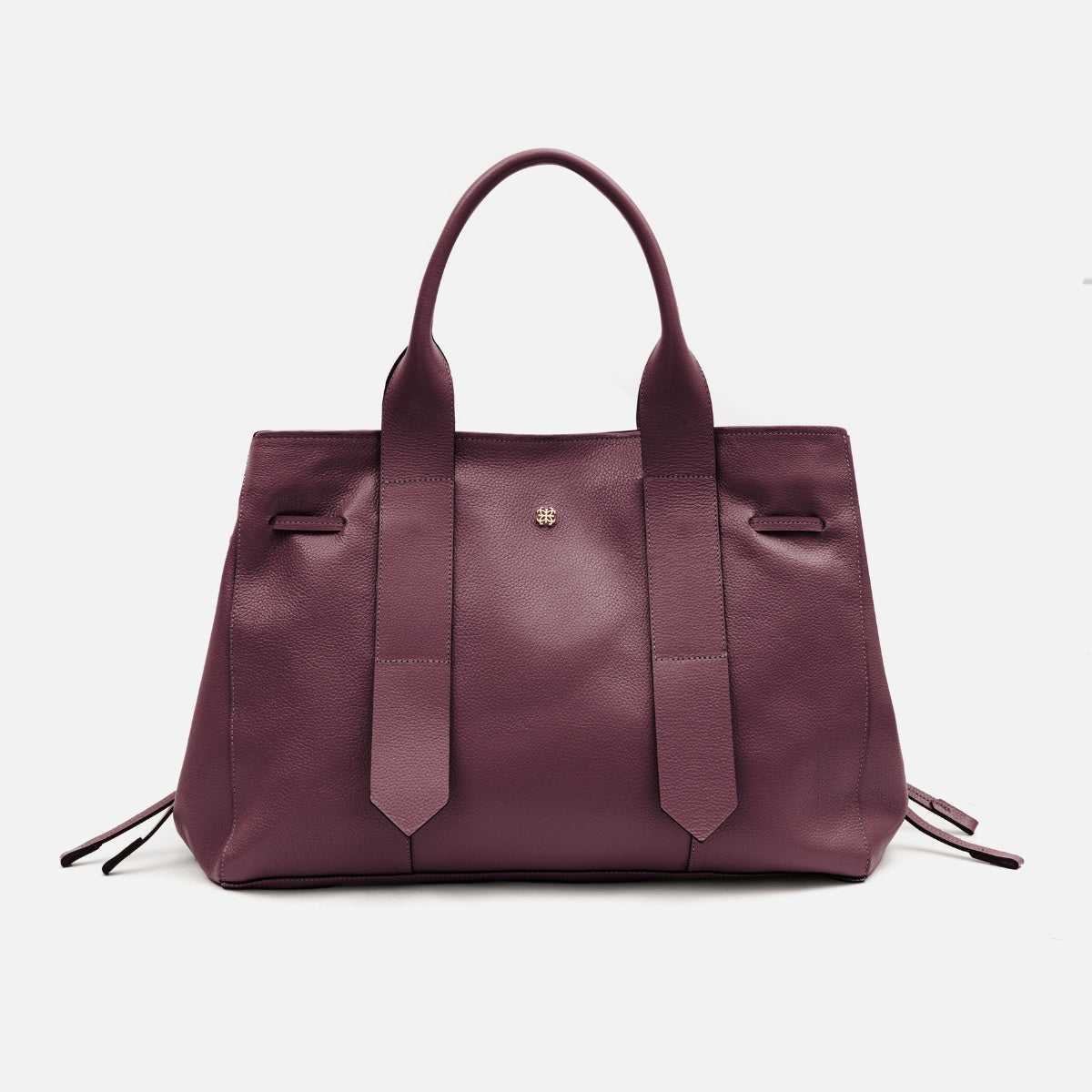 Bolsa Bianca com forro em Couro Cabernet