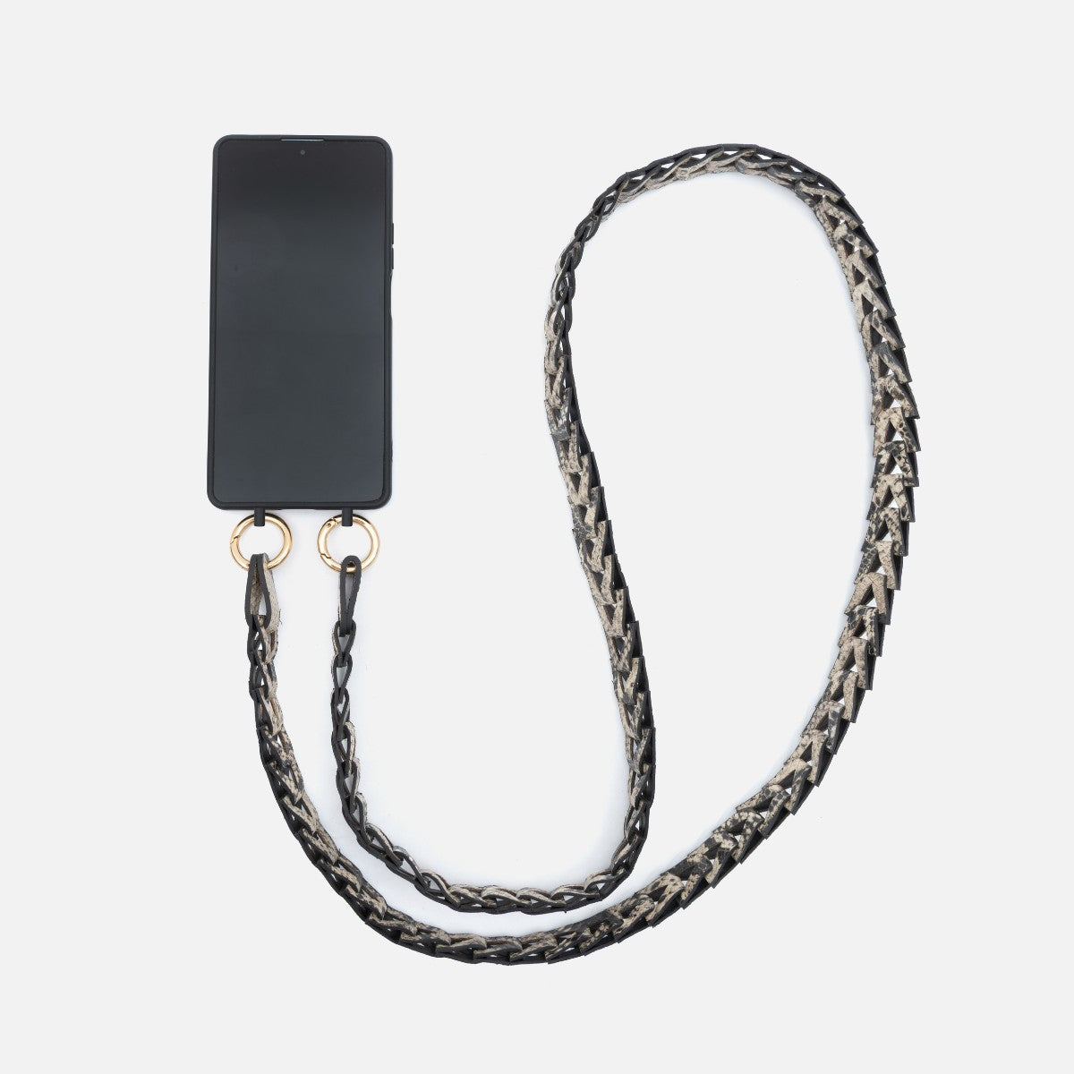 Phone Strap em Couro Snake