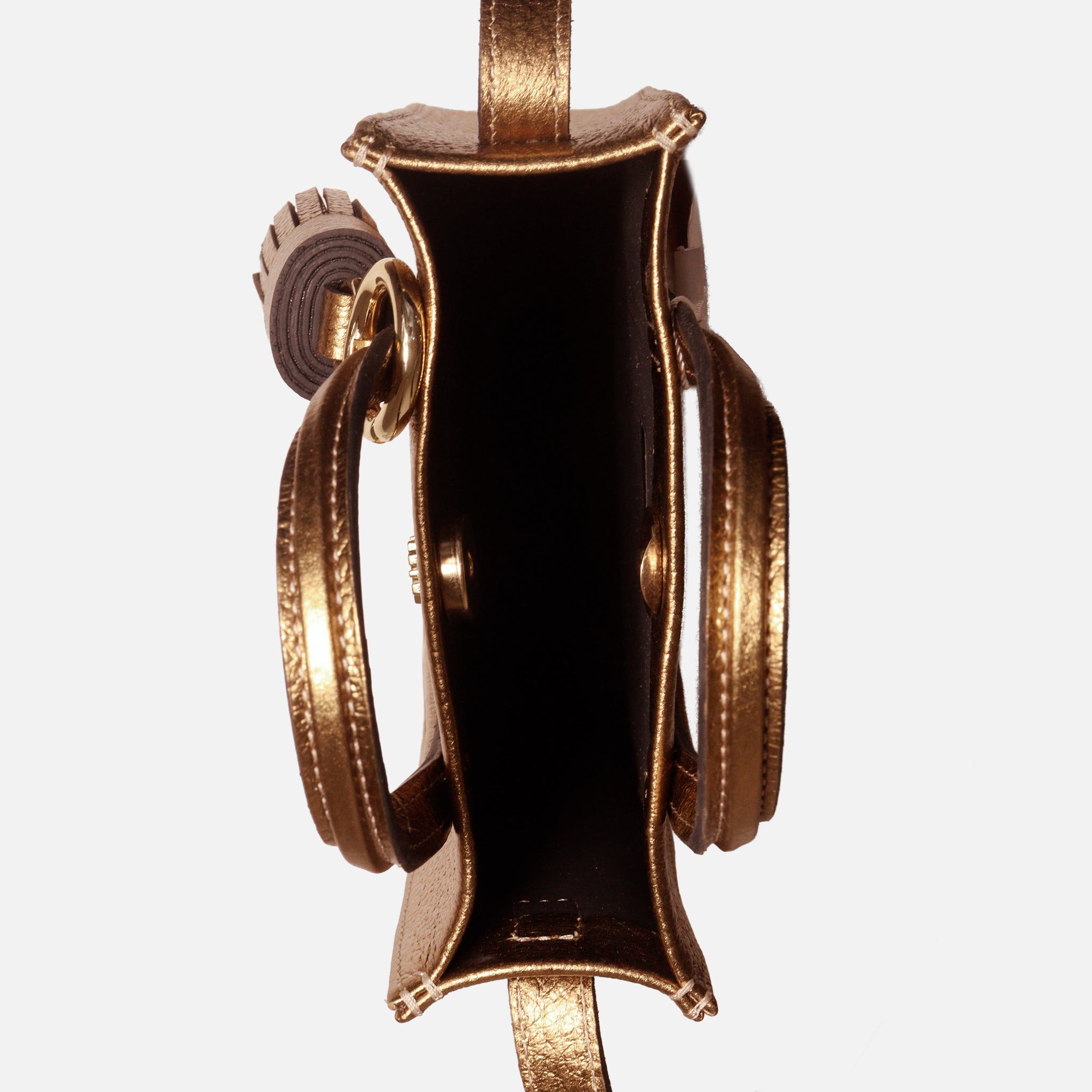 Bolsa Ana P em Couro Bronze