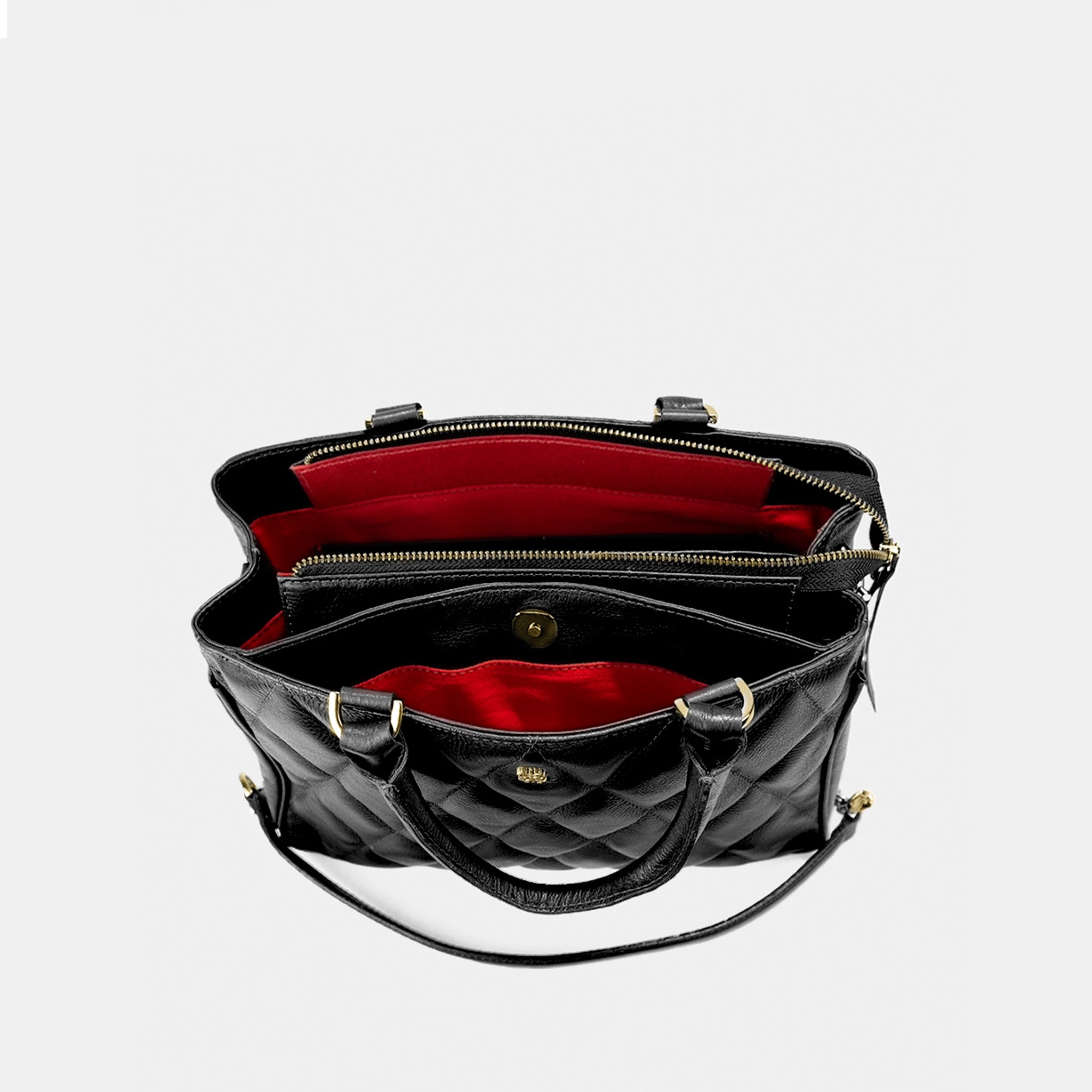 Bolsa Antonia em Couro Preto