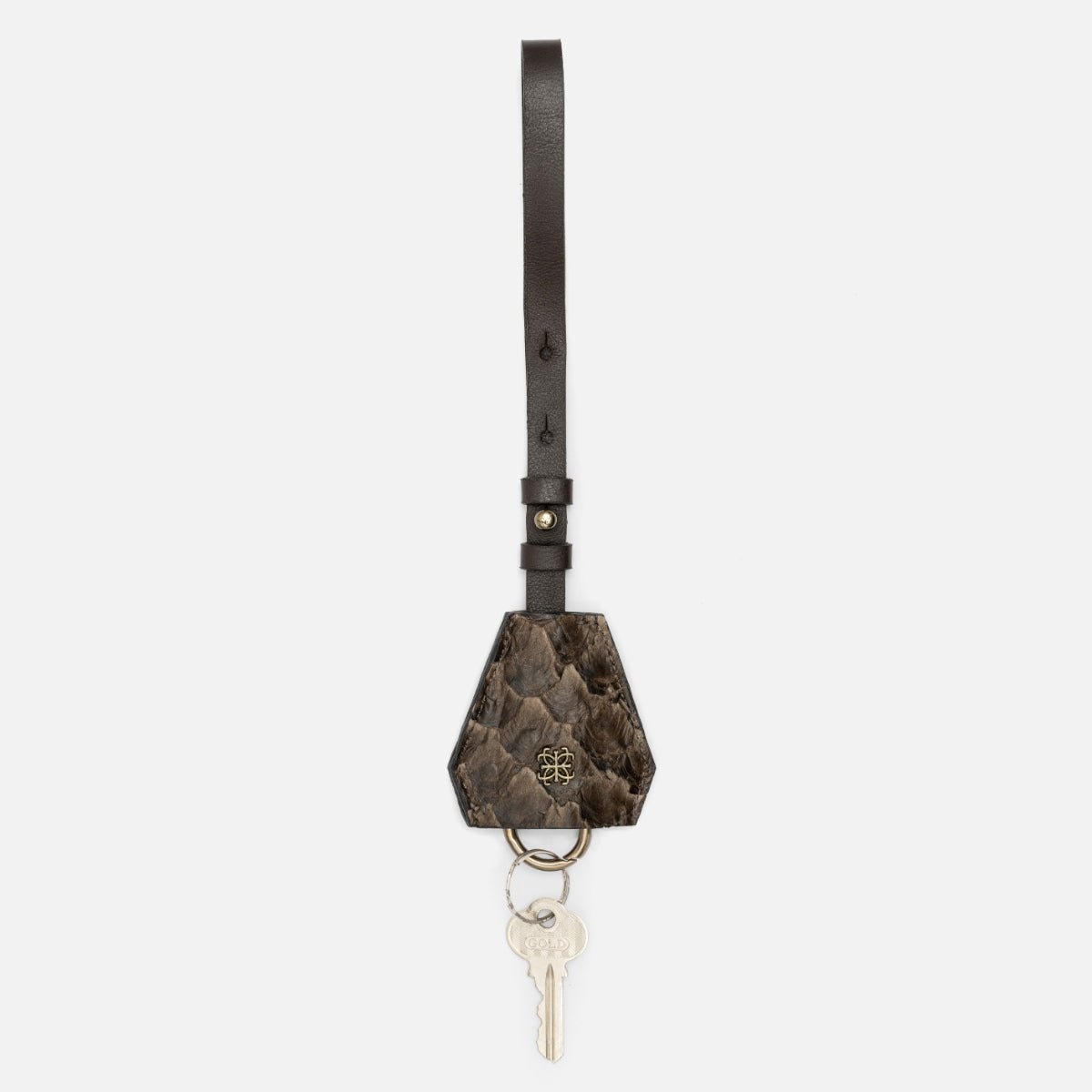 Bag Charm Multifuncional em Couro Pirarucu Café - Balaia