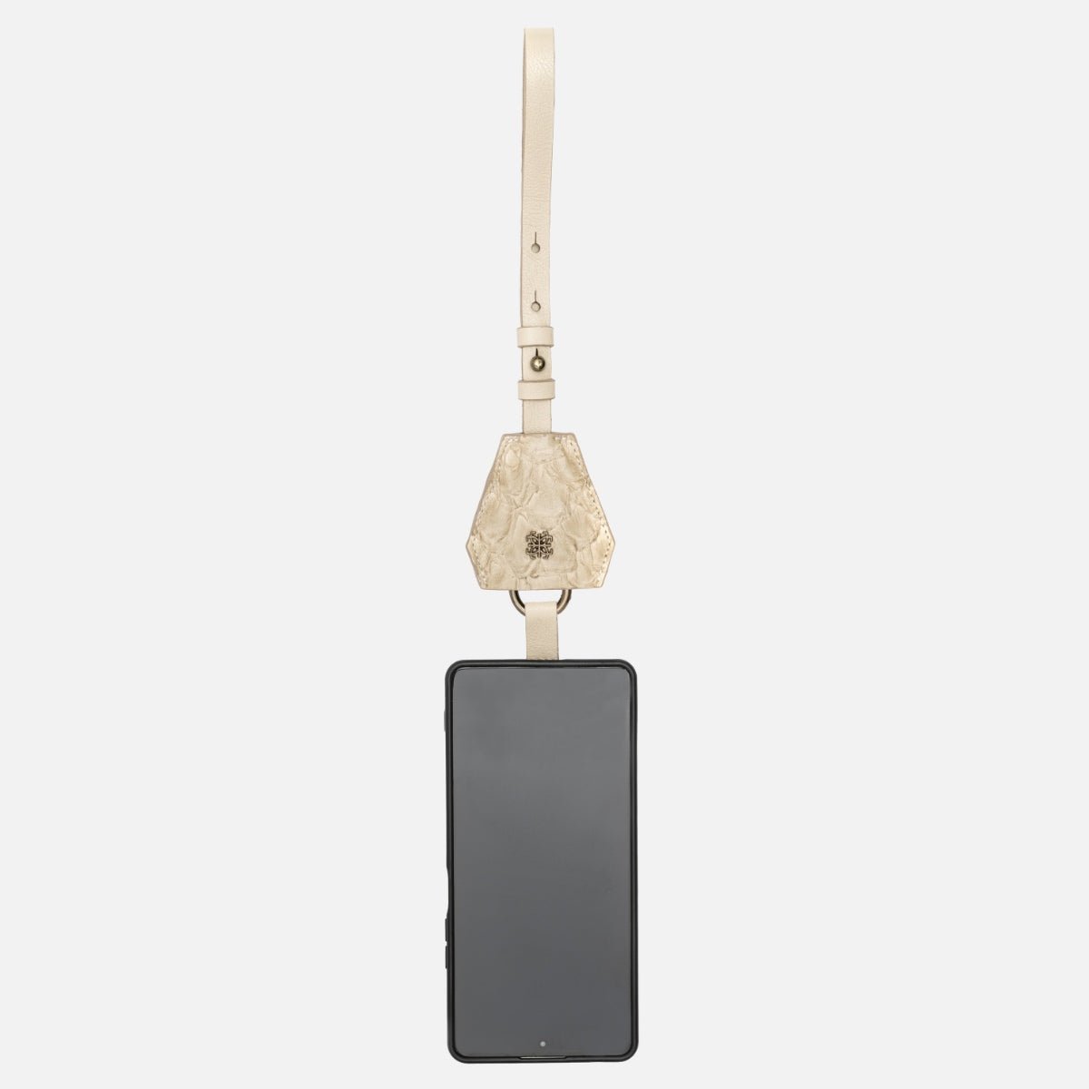 Bag Charm Multifuncional em Couro Pirarucu Off White - Balaia