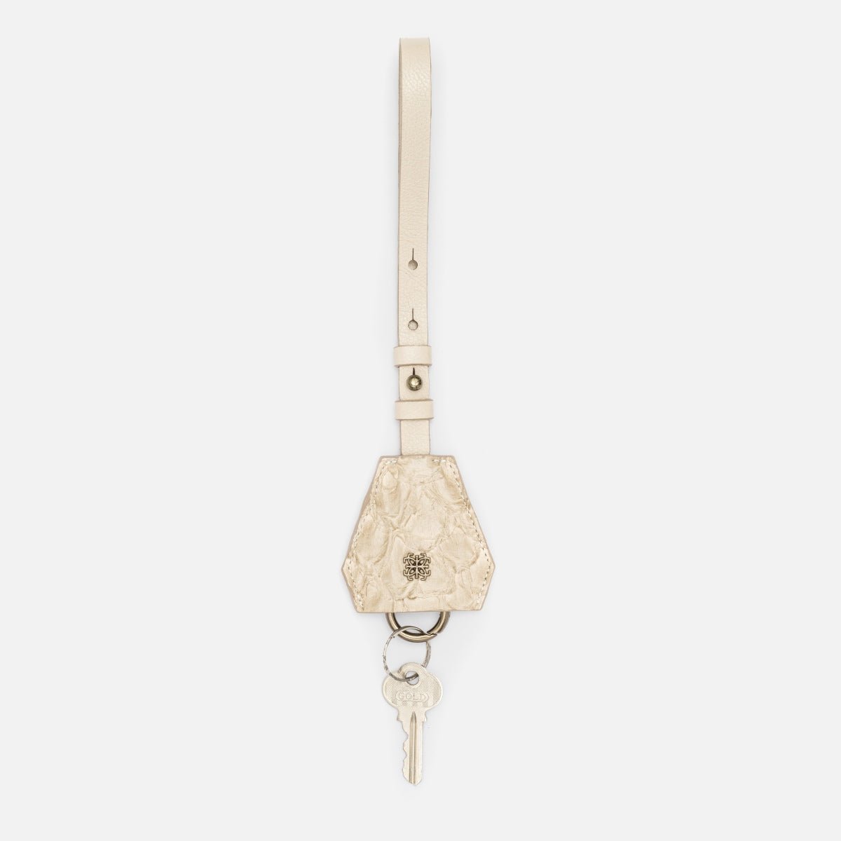 Bag Charm Multifuncional em Couro Pirarucu Off White - Balaia