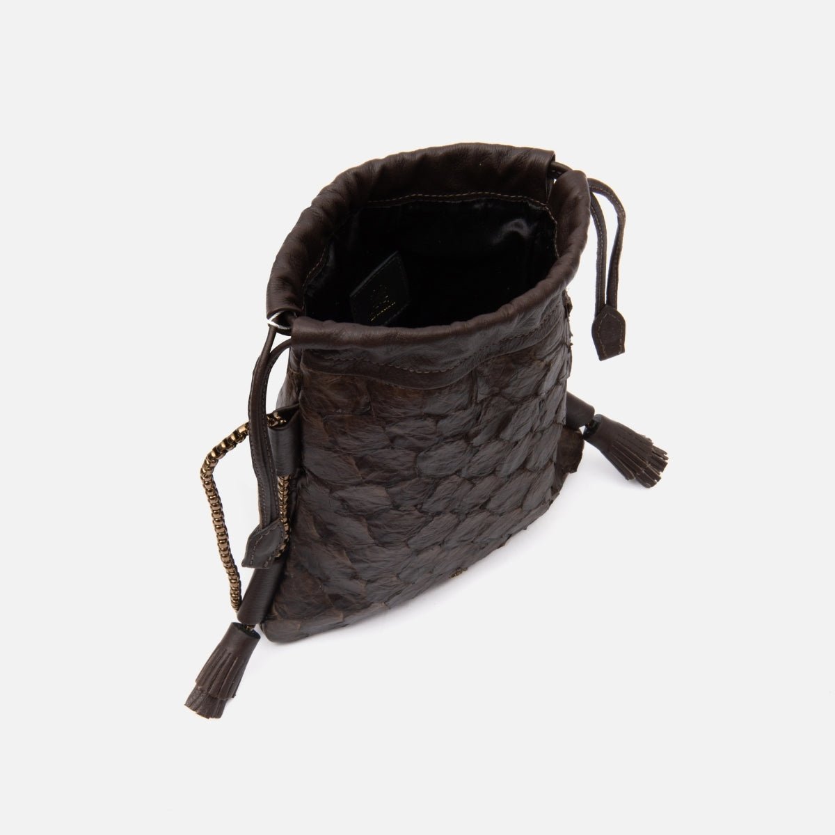 Bagphone em Couro Pirarucu Café - Balaia