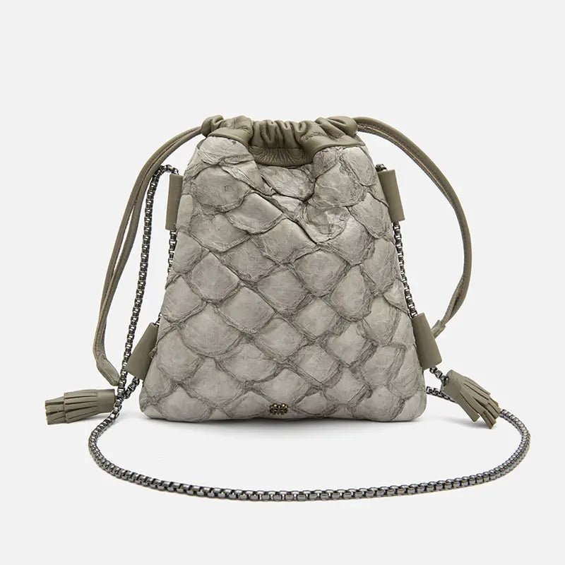 Bagphone em Couro Pirarucu Cinza - Balaia