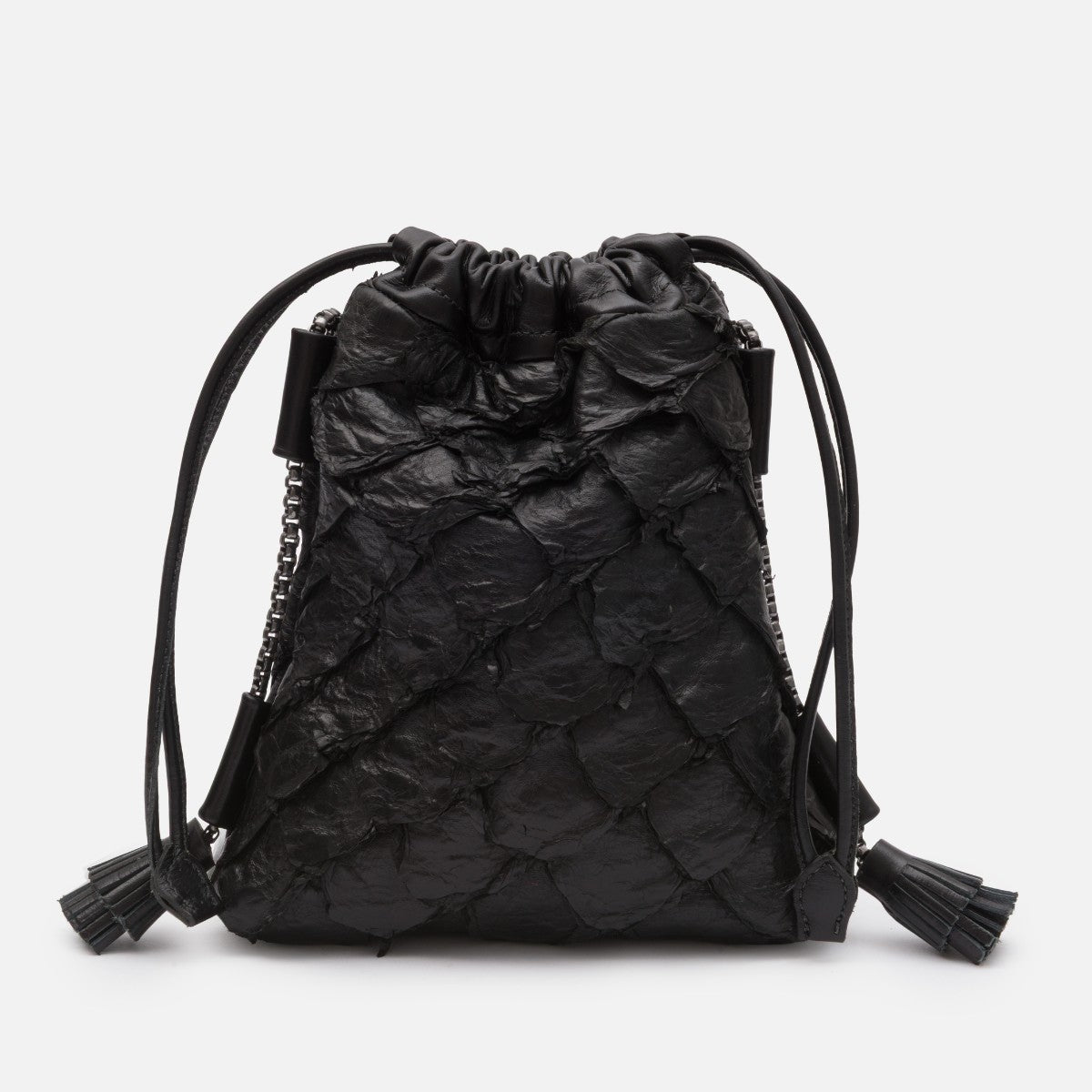 Bagphone em Couro Pirarucu Preto - Balaia