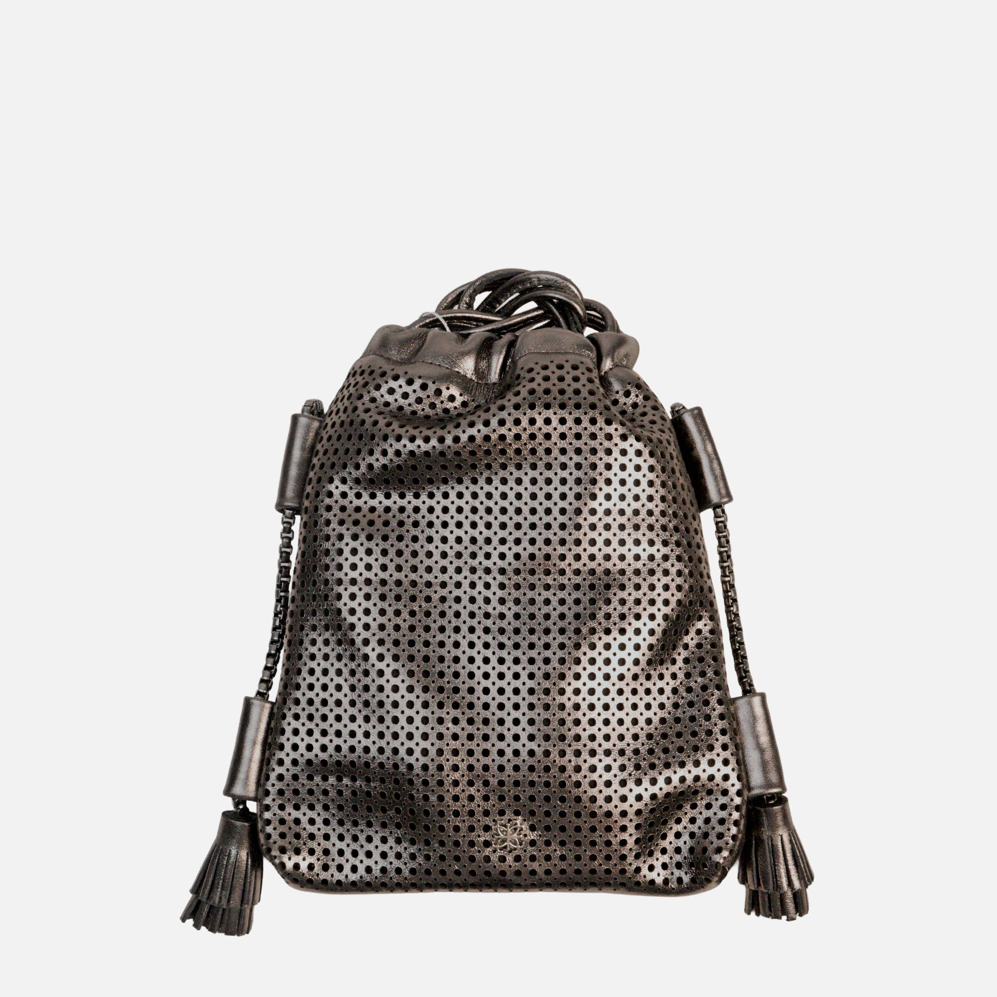 Bagphone Furadinha em Couro Carbono