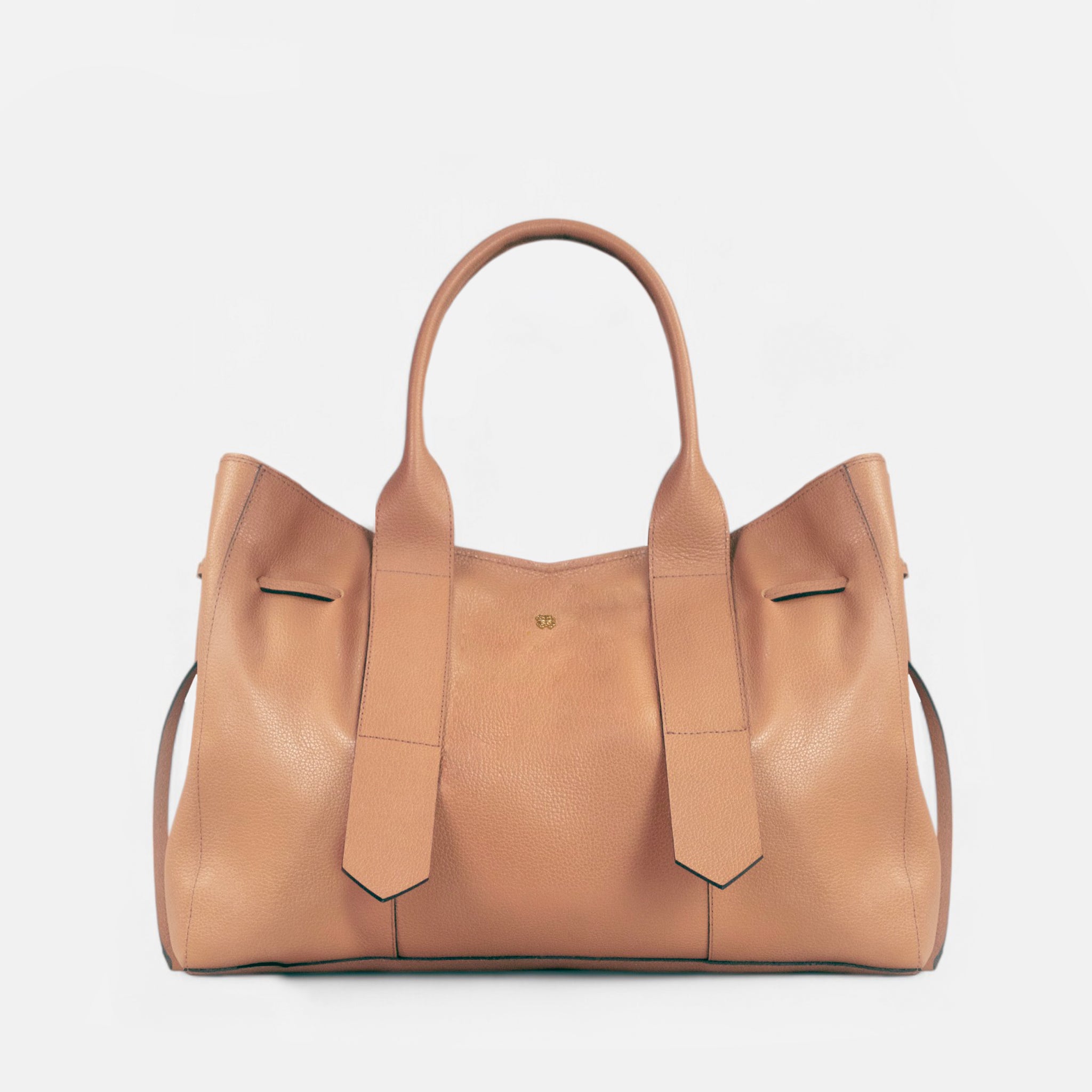 Bolsa Bianca com forro em Couro Pecan