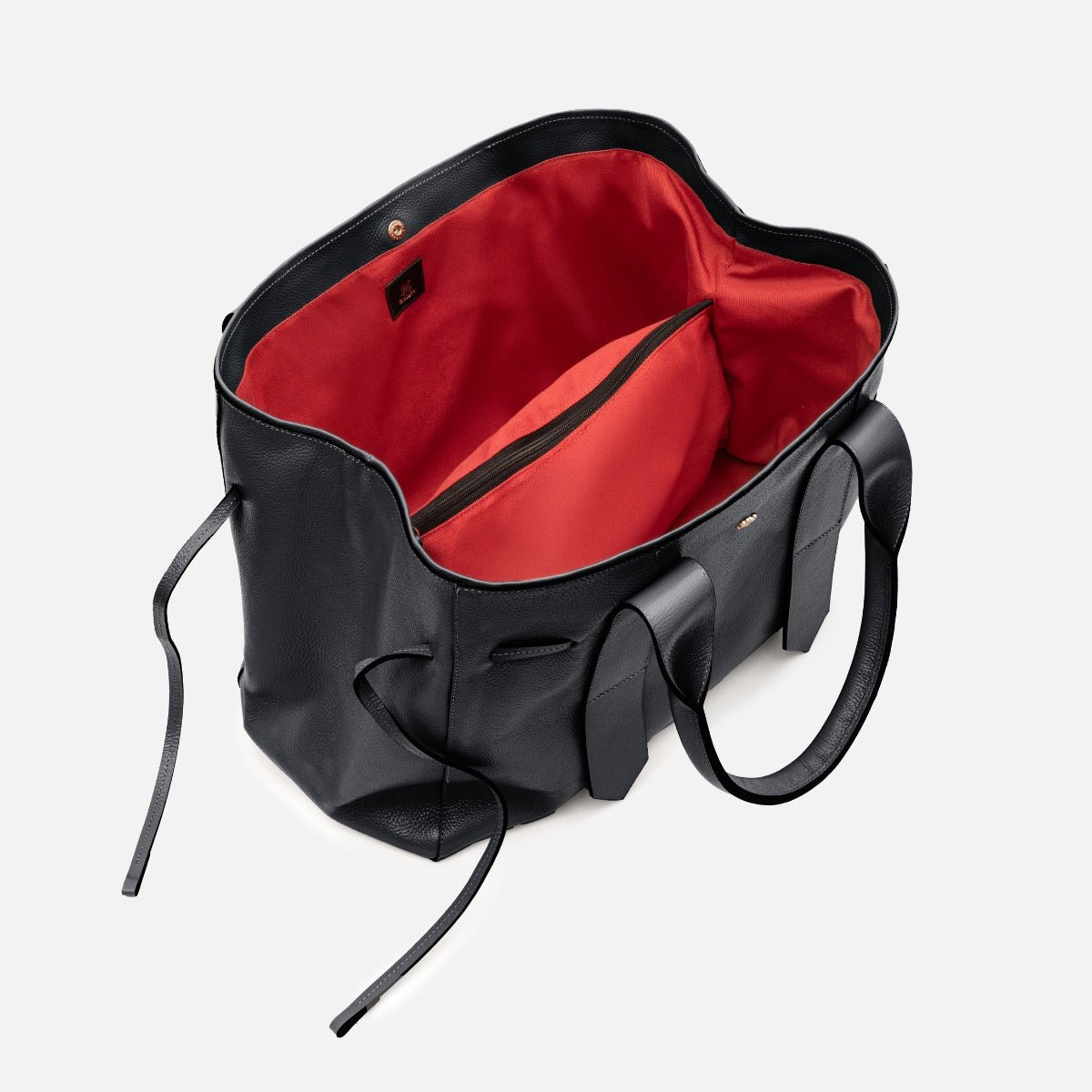 Bolsa Bianca com forro em Couro Preto - Balaia