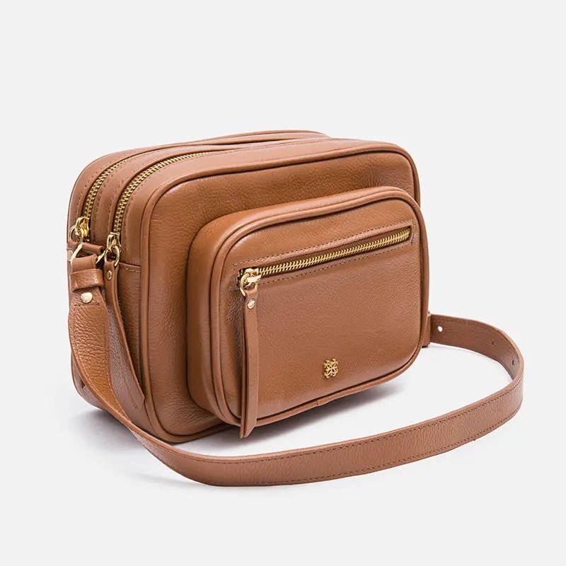 Bolsa Cecília em Couro Carmel - Balaia