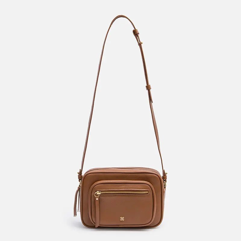 Bolsa Cecília em Couro Carmel - Balaia