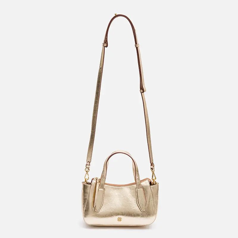 Bolsa Celine Mini em Couro Ouro - Balaia