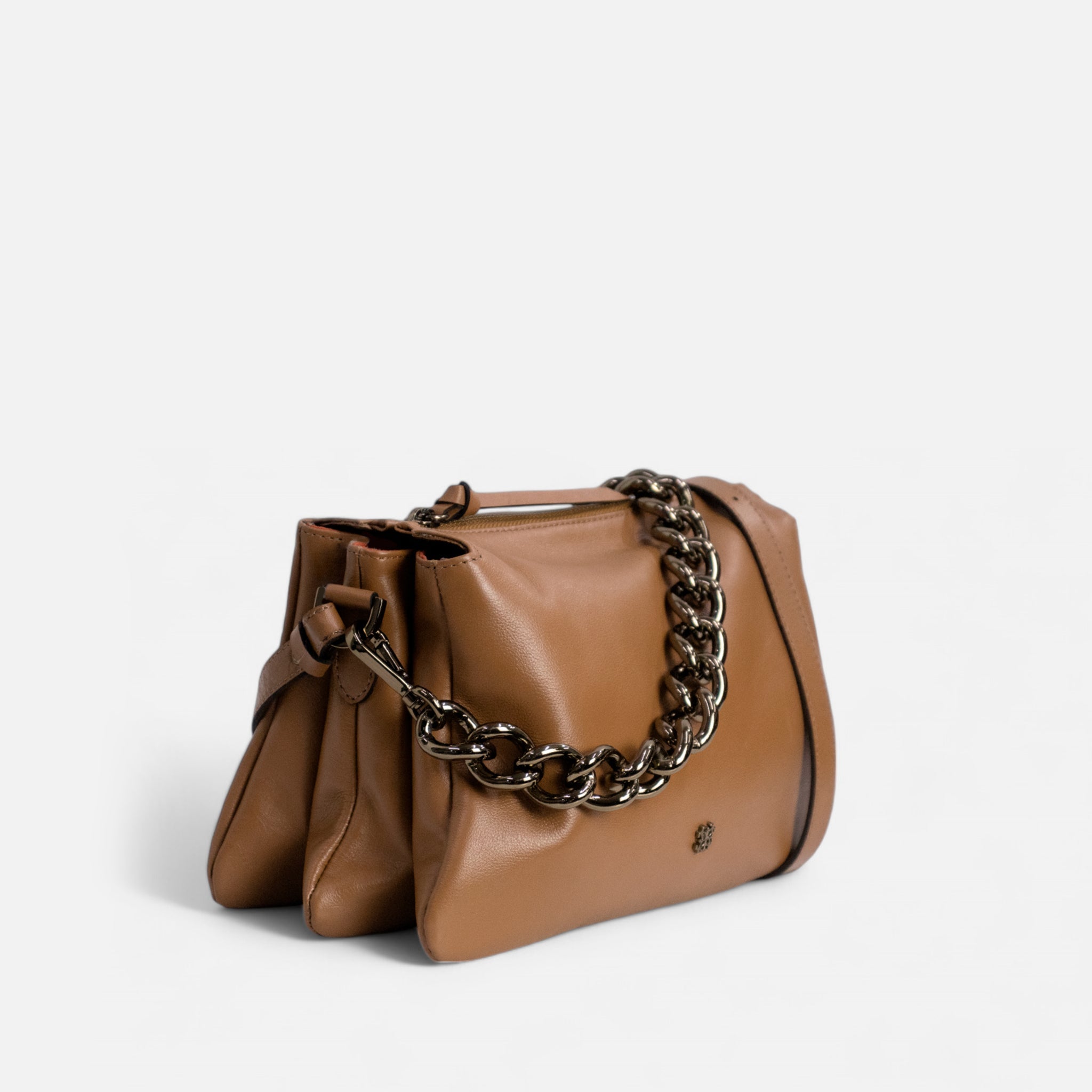 Bolsa Giulia em Couro Carmel - Balaia