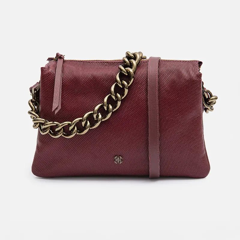 Bolsa Giulia em Couro Colméia Wine - Balaia