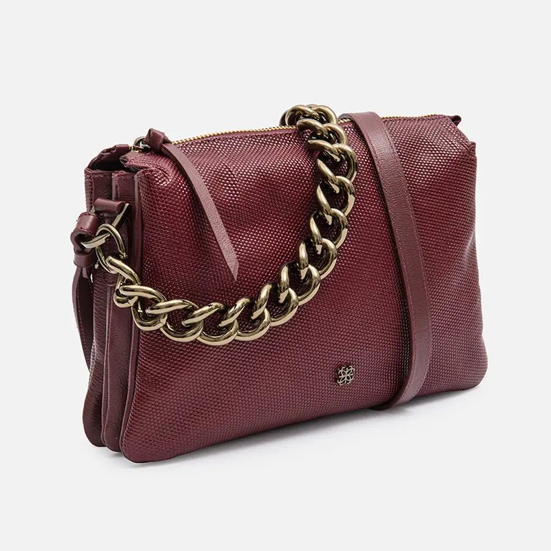 Bolsa Giulia em Couro Colméia Wine - Balaia