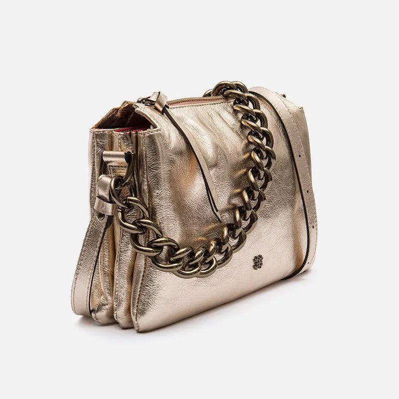 Bolsa Giulia em Couro Ouro Light - Balaia